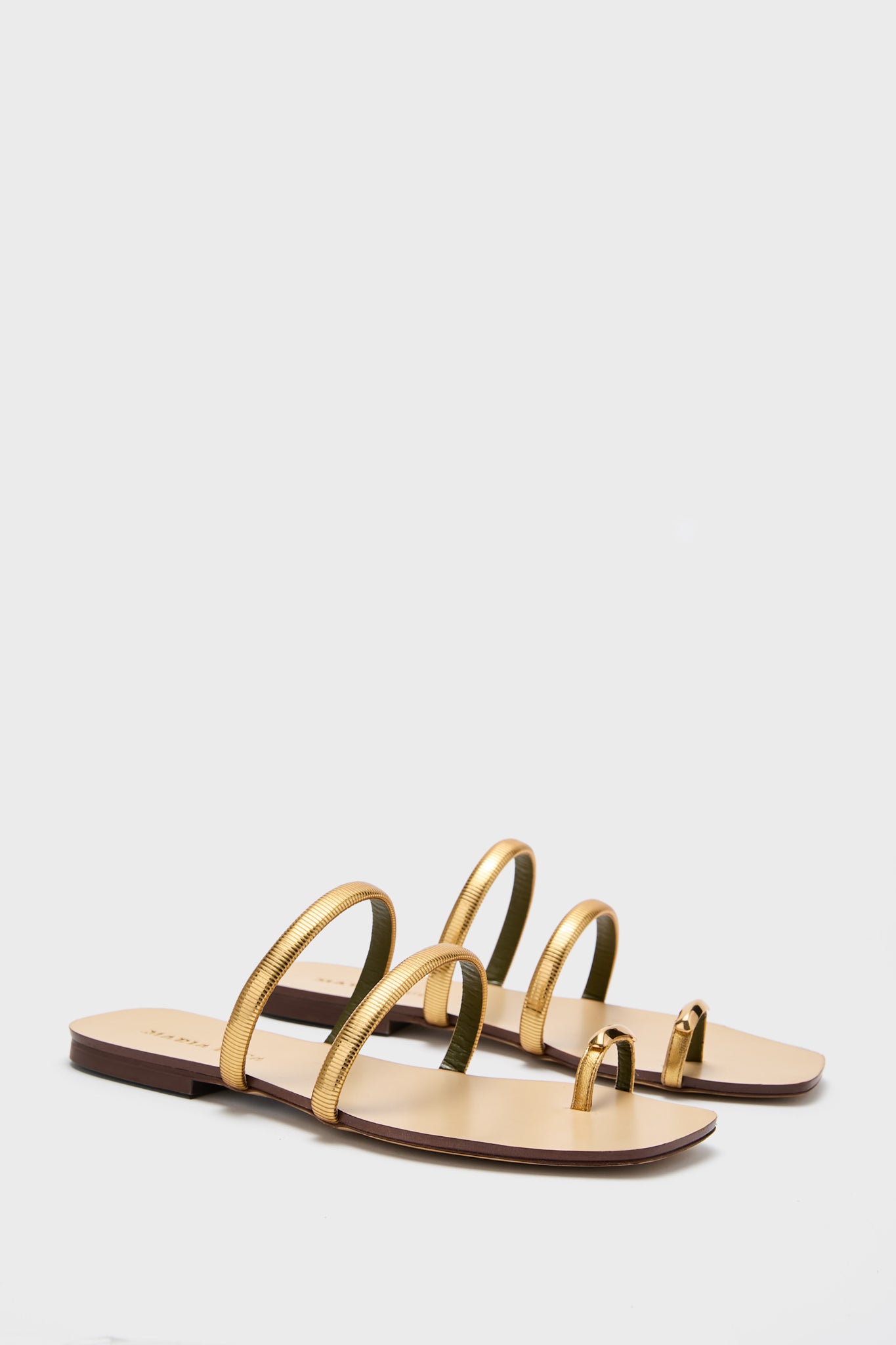 Gold Monica Capri Sandals-Beilave