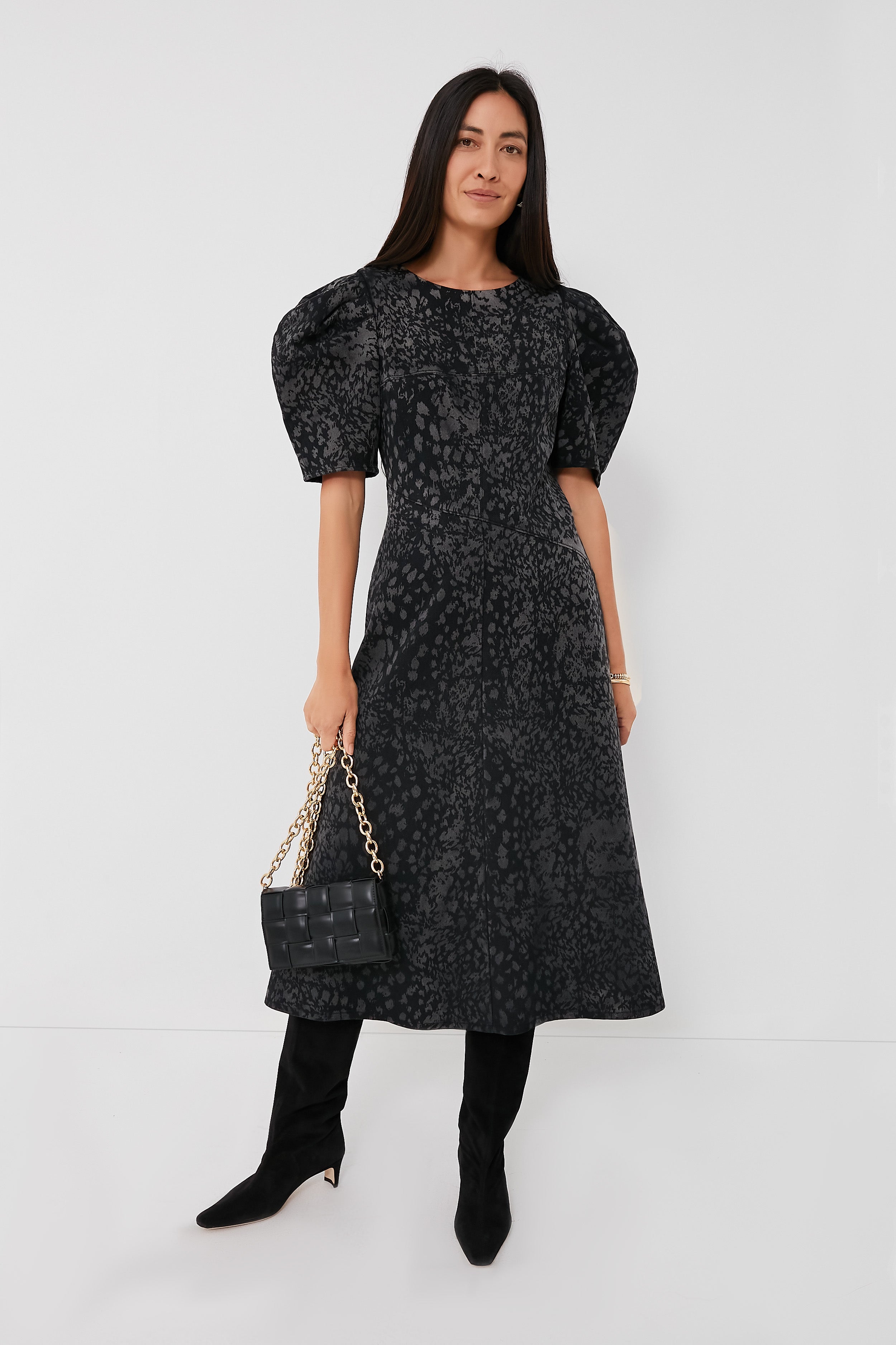 Charcoal Harlow Midi Dress-Beilave
