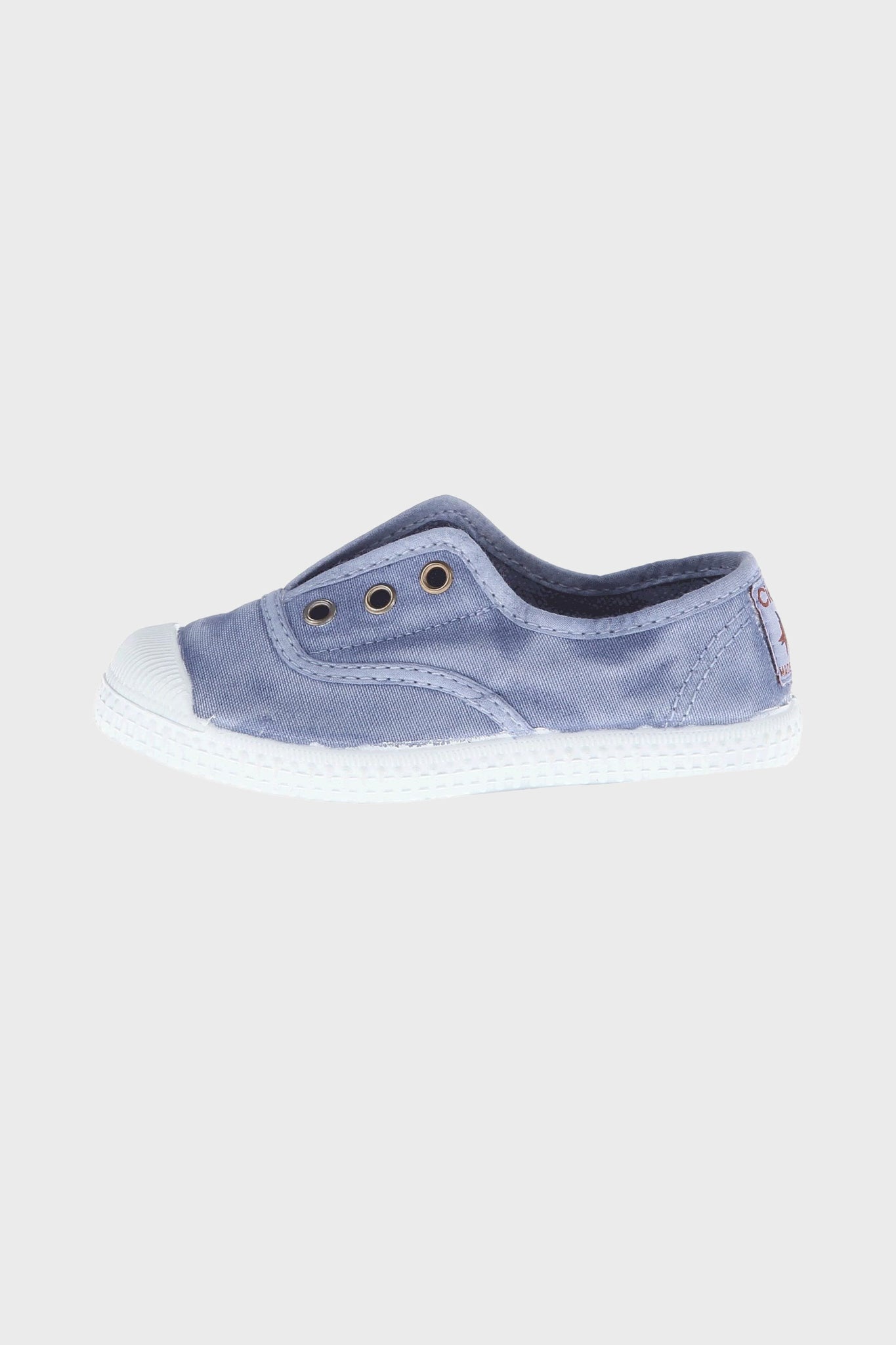 Washed Denim Canvas Laceless Sneaker-Beilave