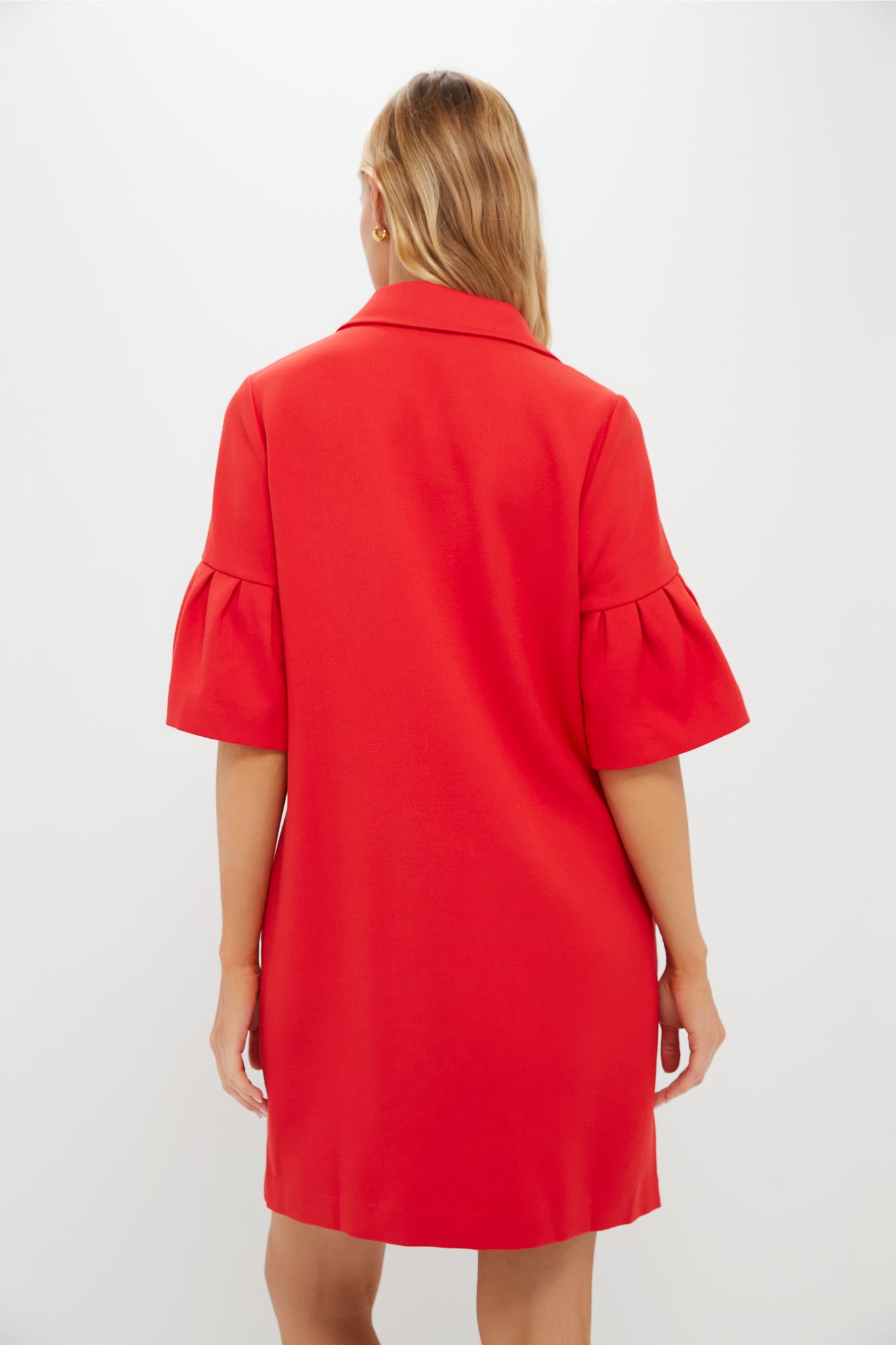 Red Crepe Massey Dress-Beilave