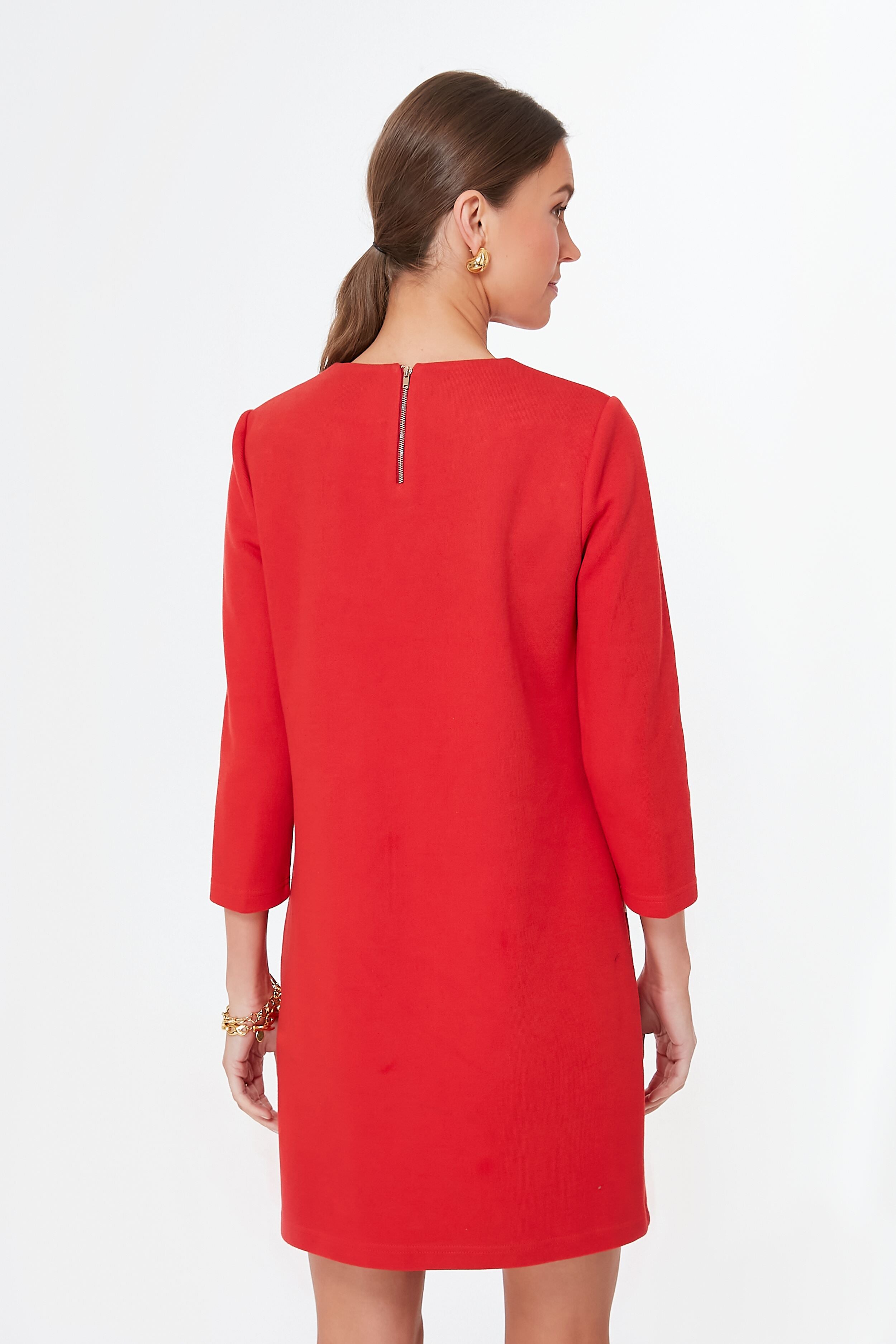 Red Francoise Mod Mini Dress-Beilave