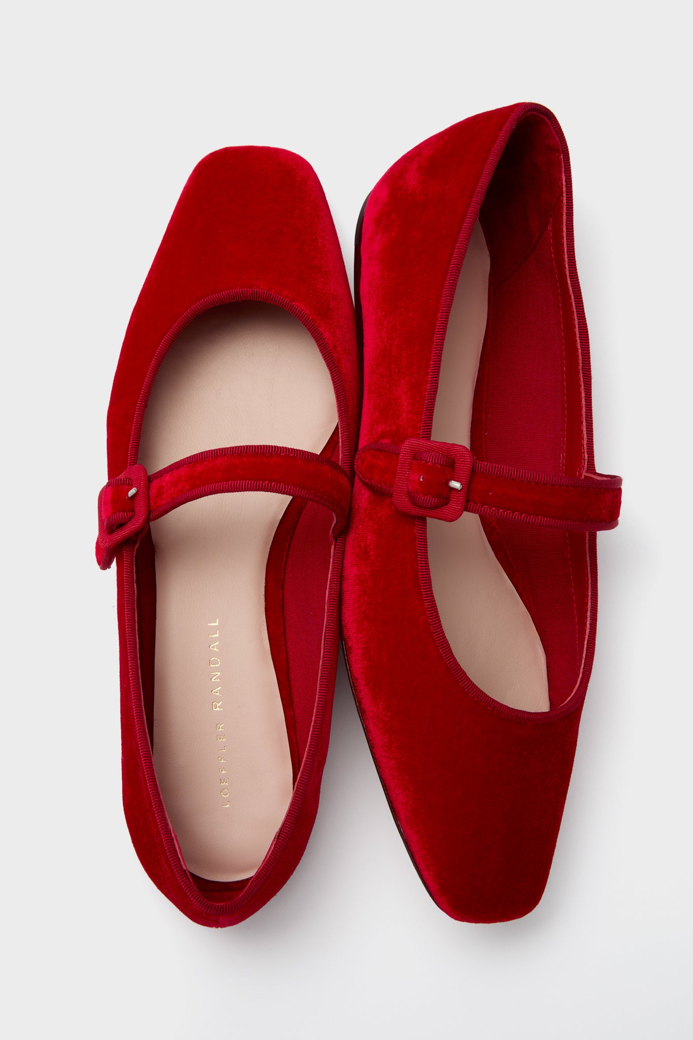 Red Velvet Ginger Mary Jane Flats-Beilave