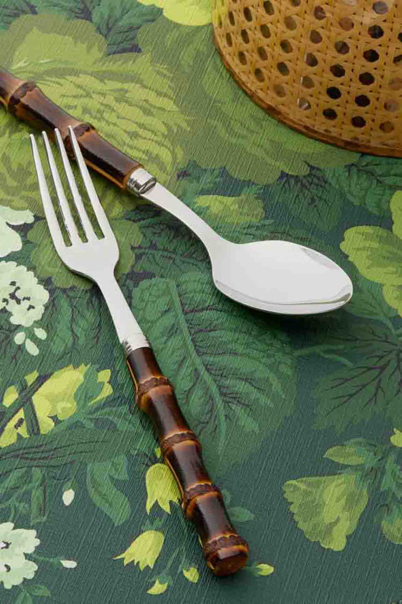 Panda Dark Bamboo 5 Piece Place Setting-Beilave