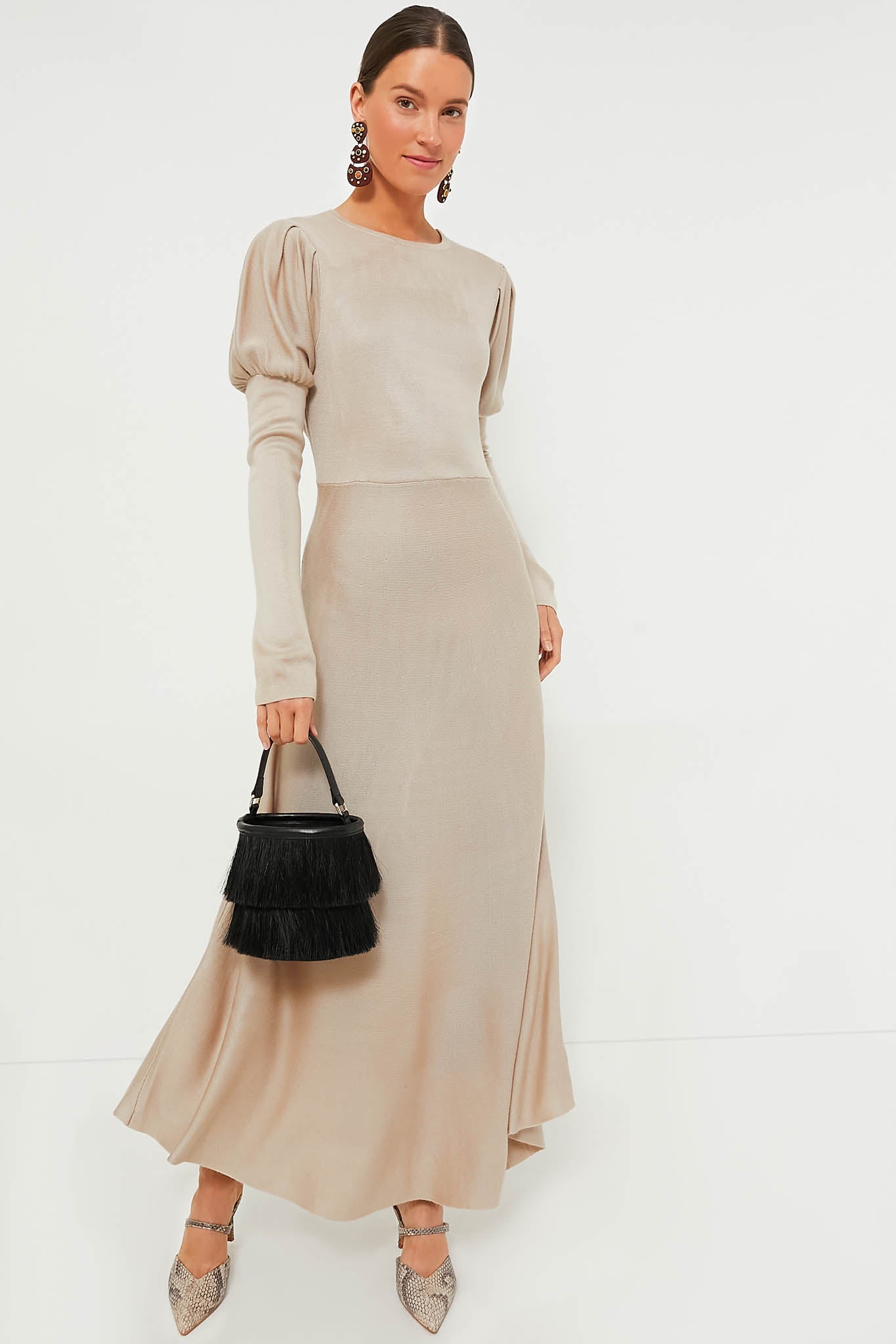 Tan Brielle Sweater Dress-Beilave