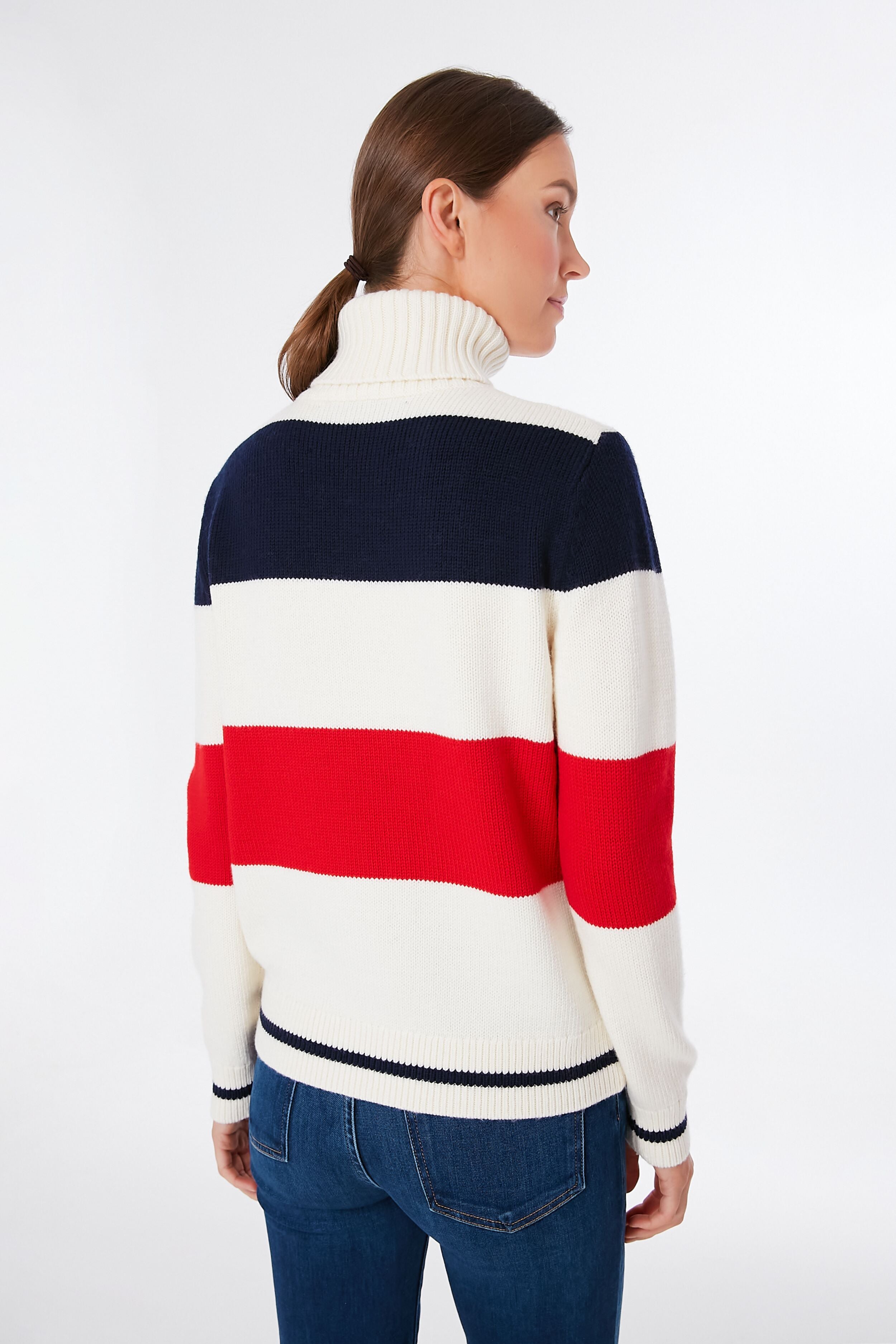 Red Snow White and Navy Frostine Sweater-Beilave