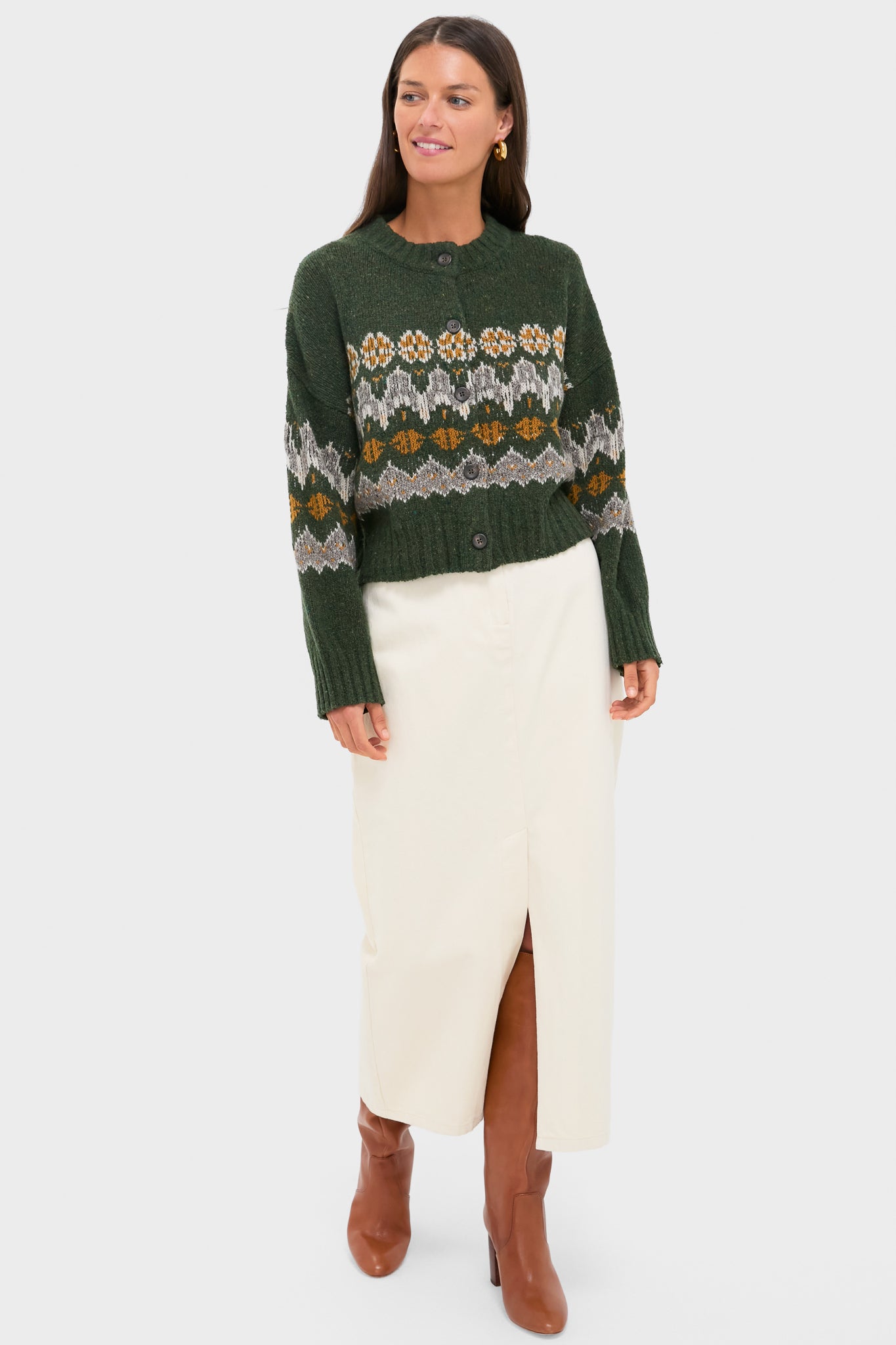 Dark Forest Fairisle Cammie Sweater-Beilave