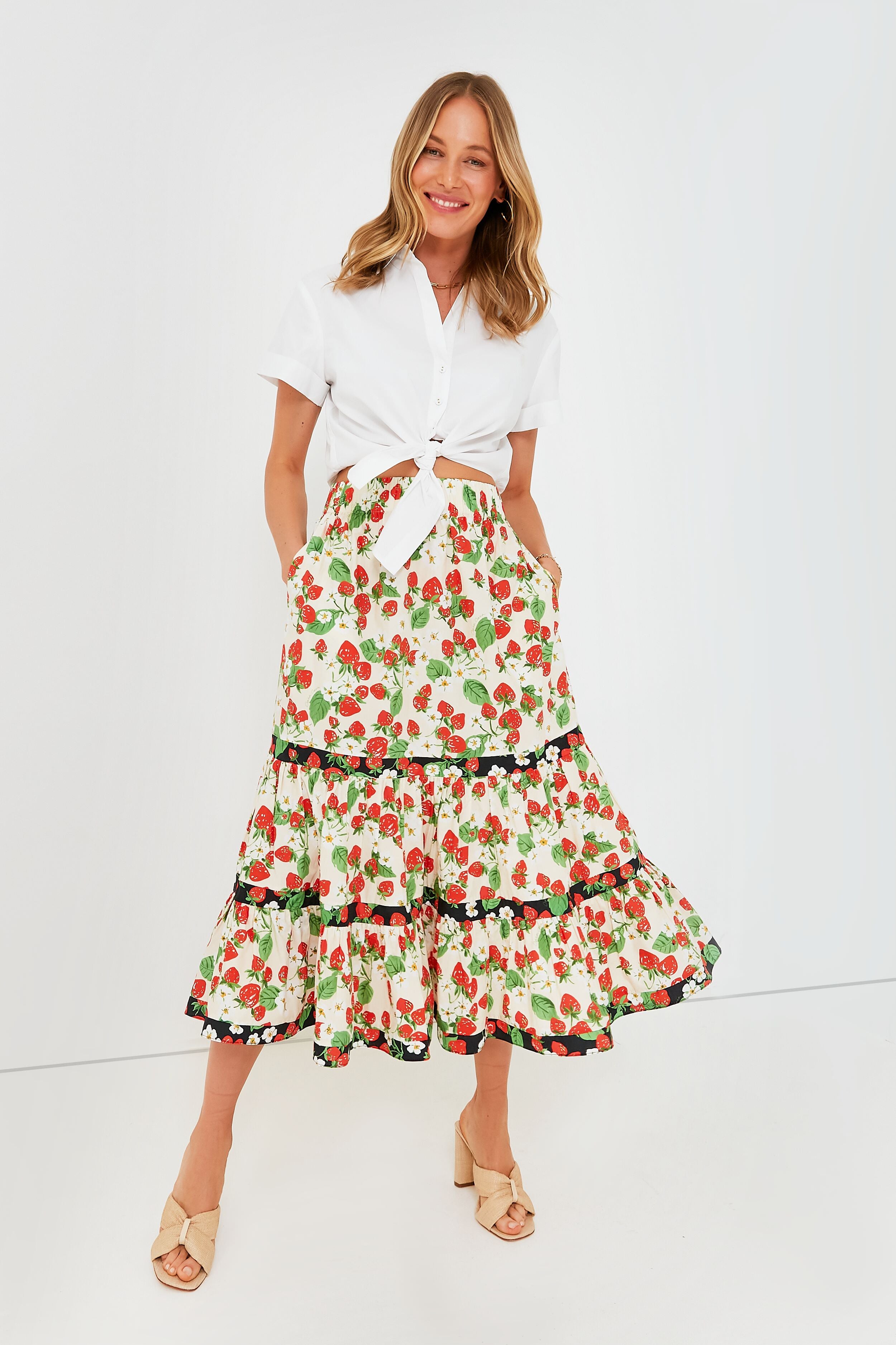 Wild Strawberry Combo Chase Skirt-Beilave