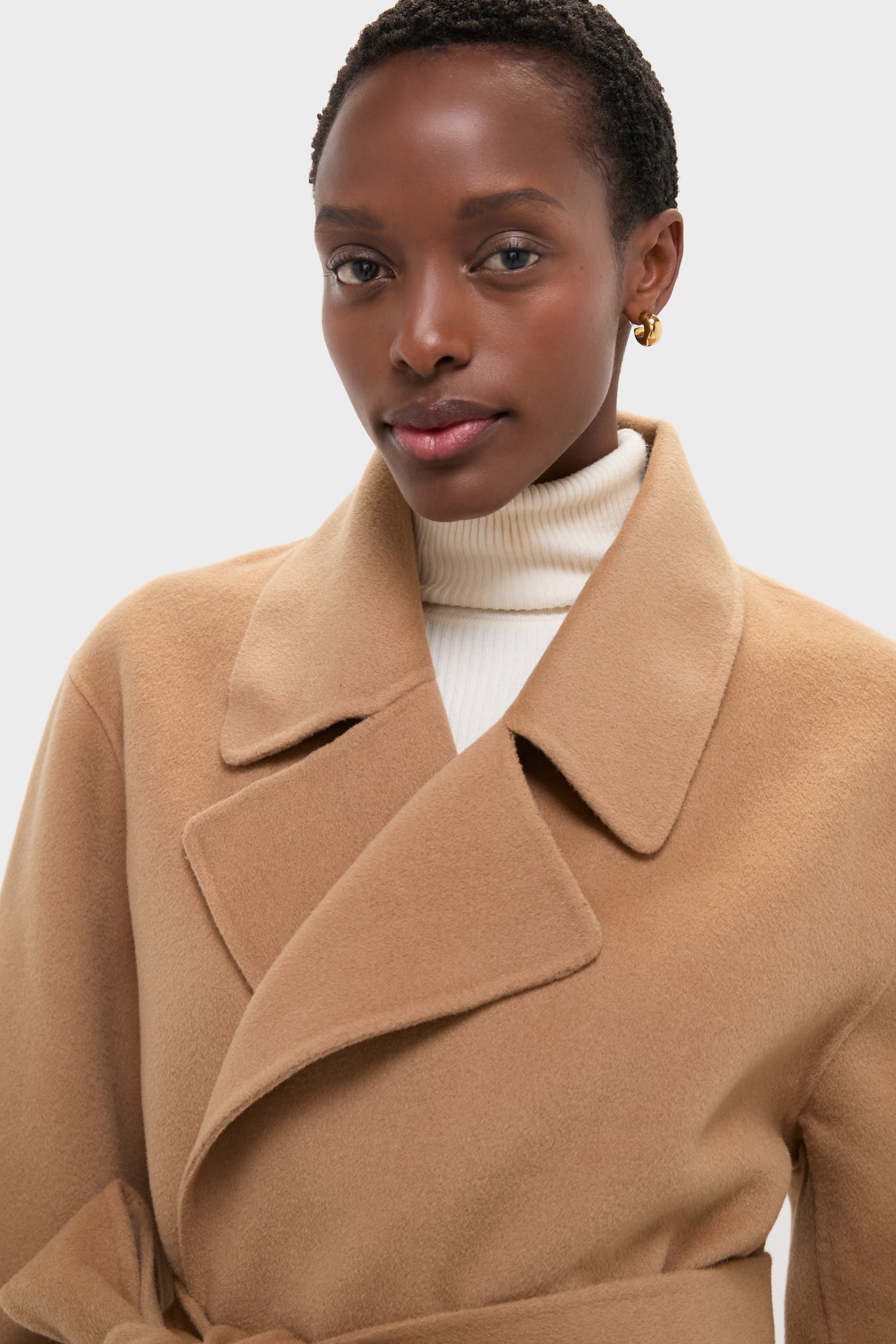 Camel Wool Trinity Coat-Beilave
