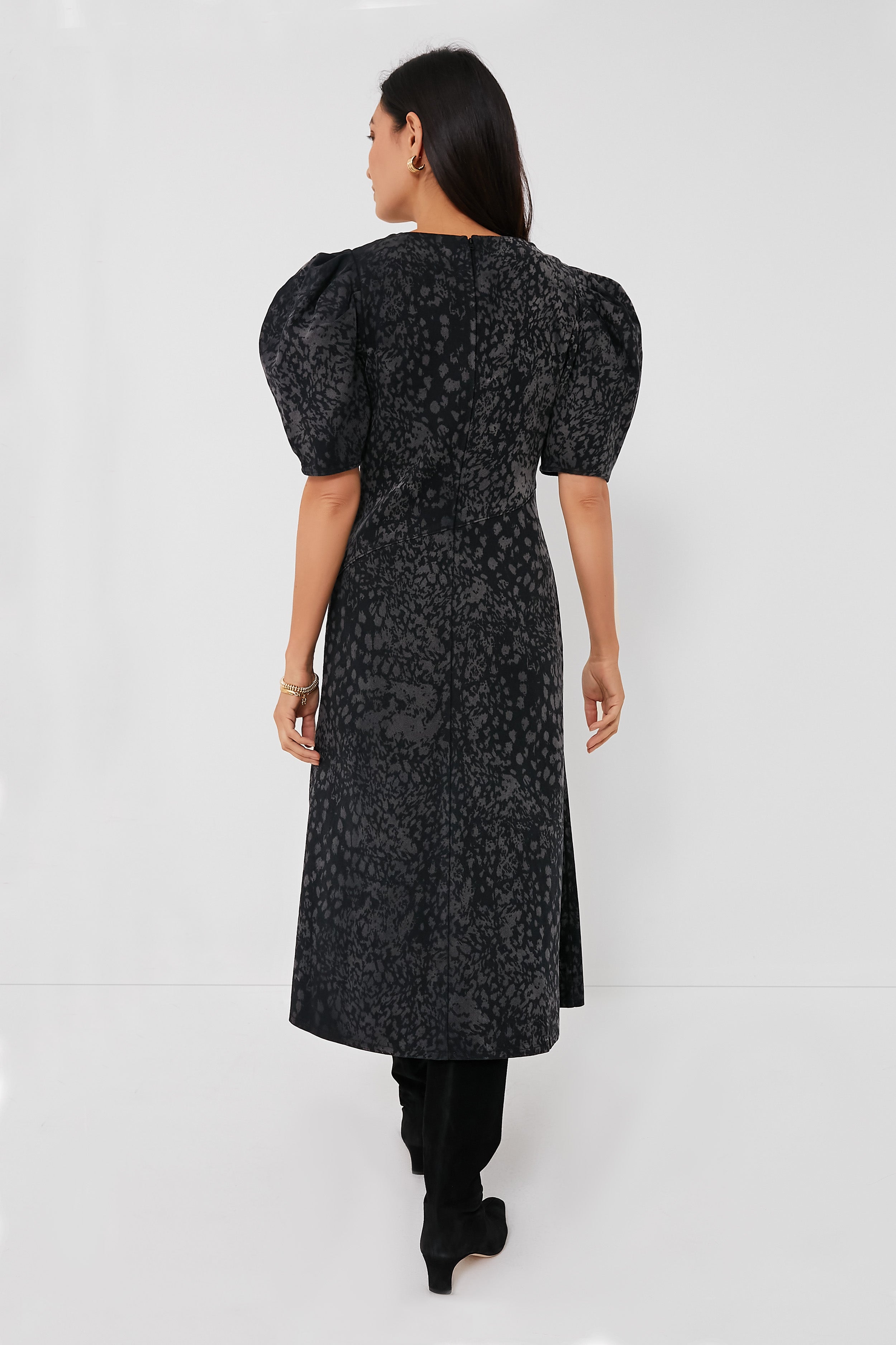 Charcoal Harlow Midi Dress-Beilave