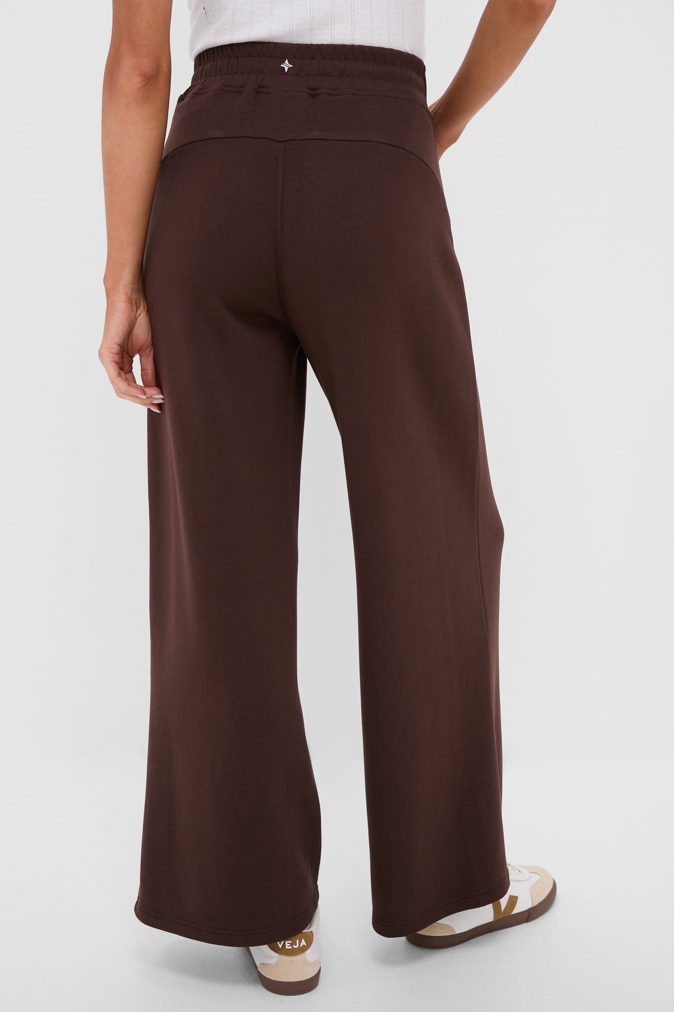 Chocolate Brown Wide Leg Comfort Stretch Finn Pants-Beilave