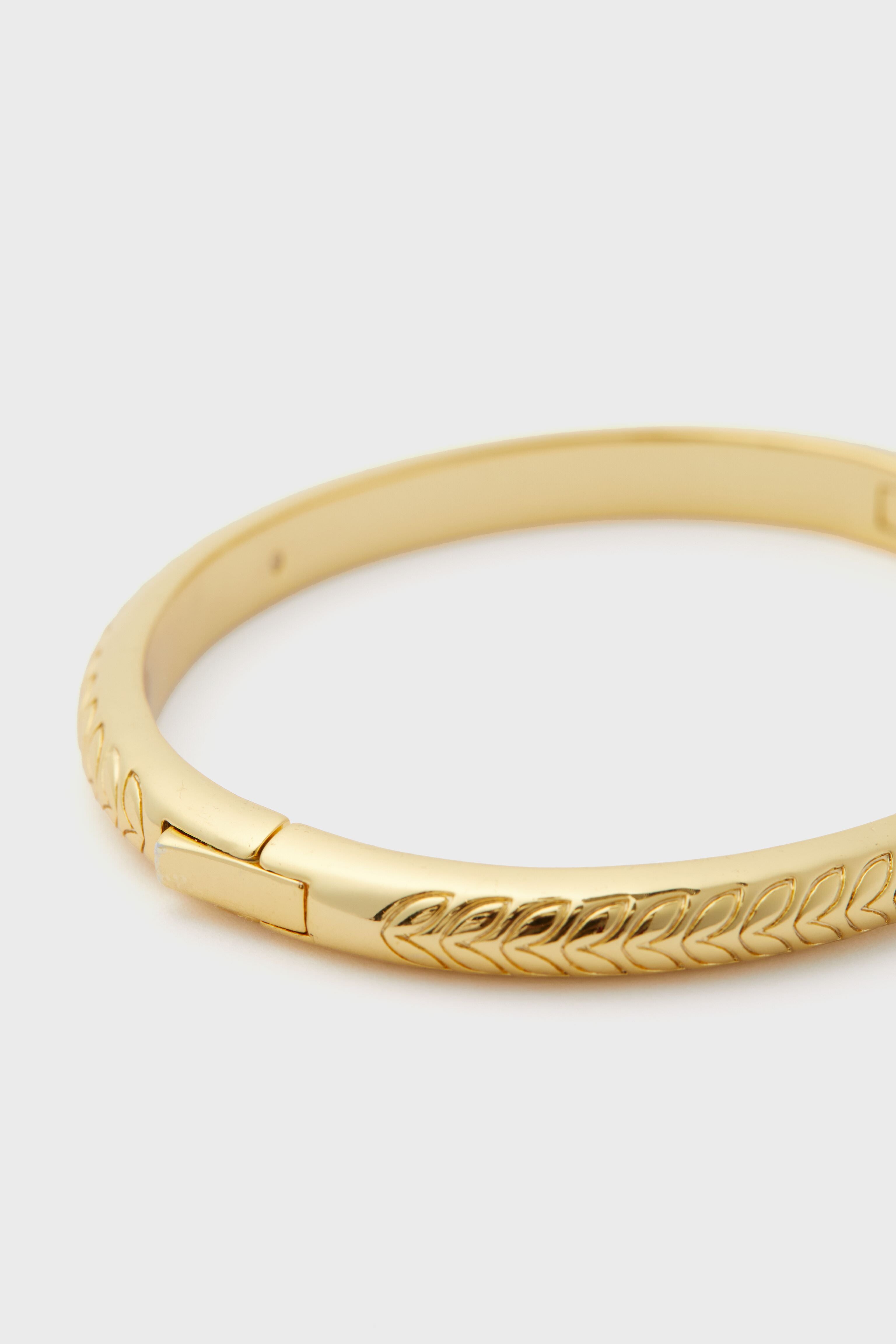 Gold Virginia Etched Bracelet-Beilave