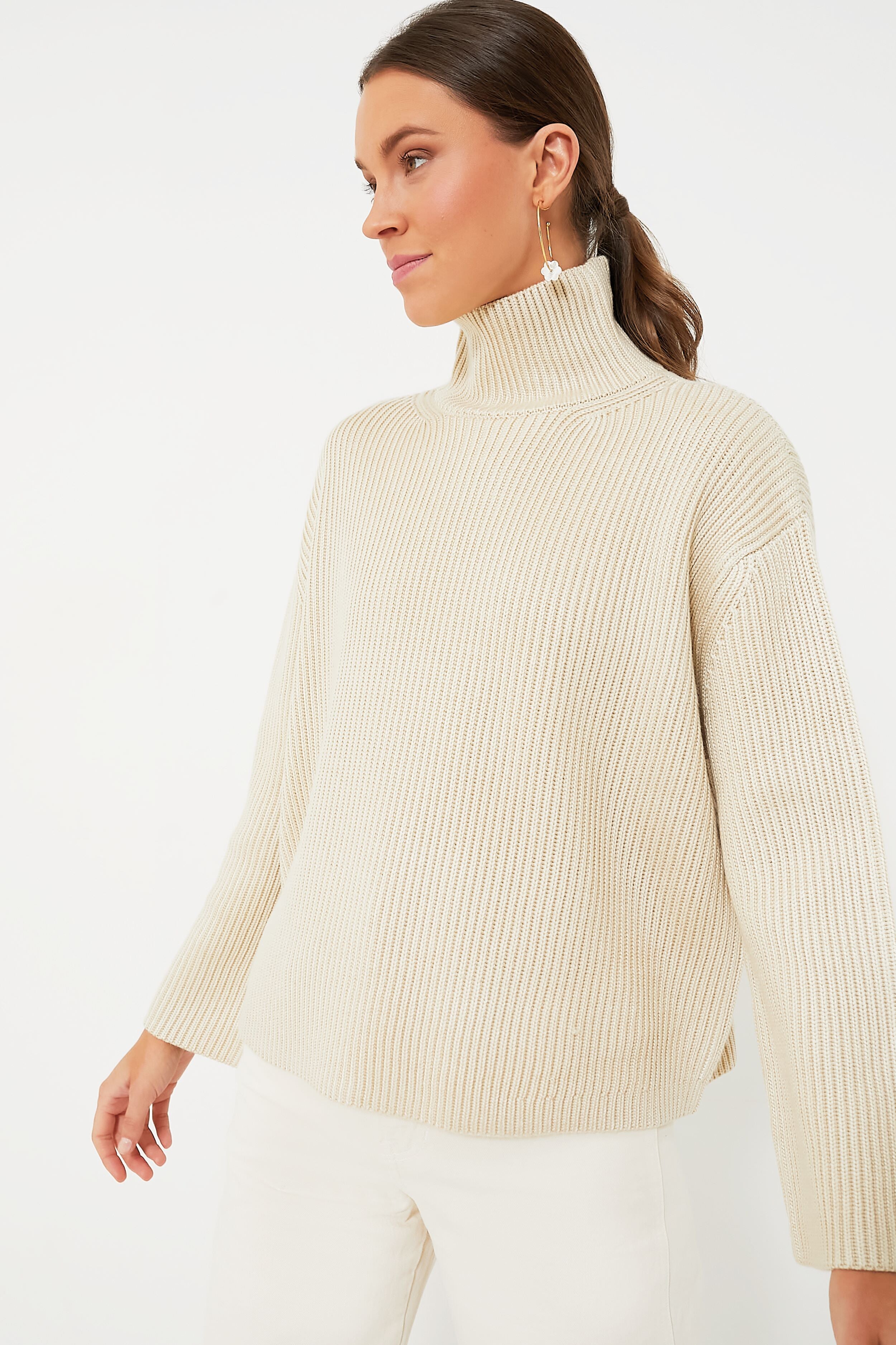 Tan Shimmer Knit Helen Sweater-Beilave