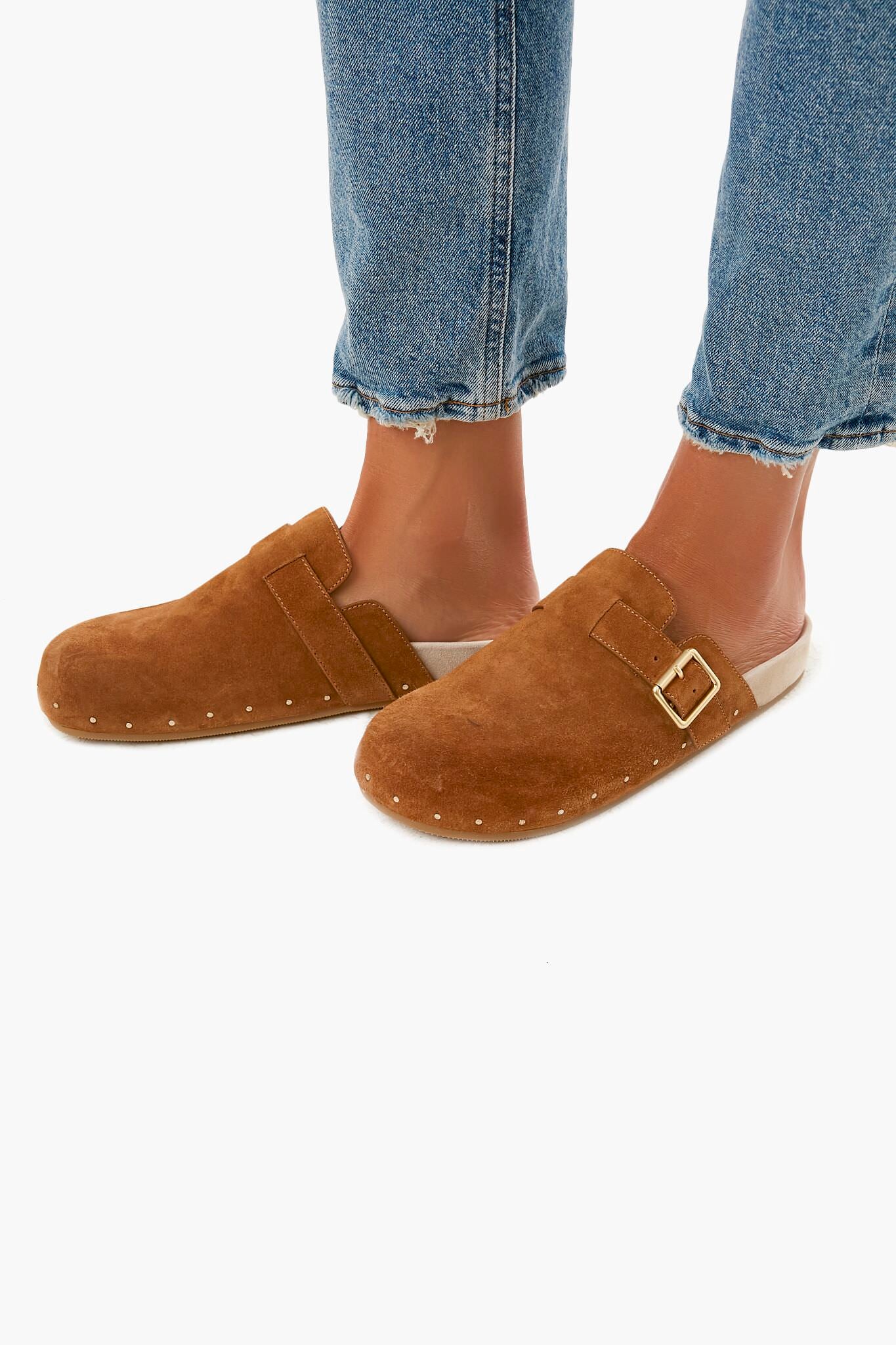 Cacao Suede Jayden Slides-Beilave