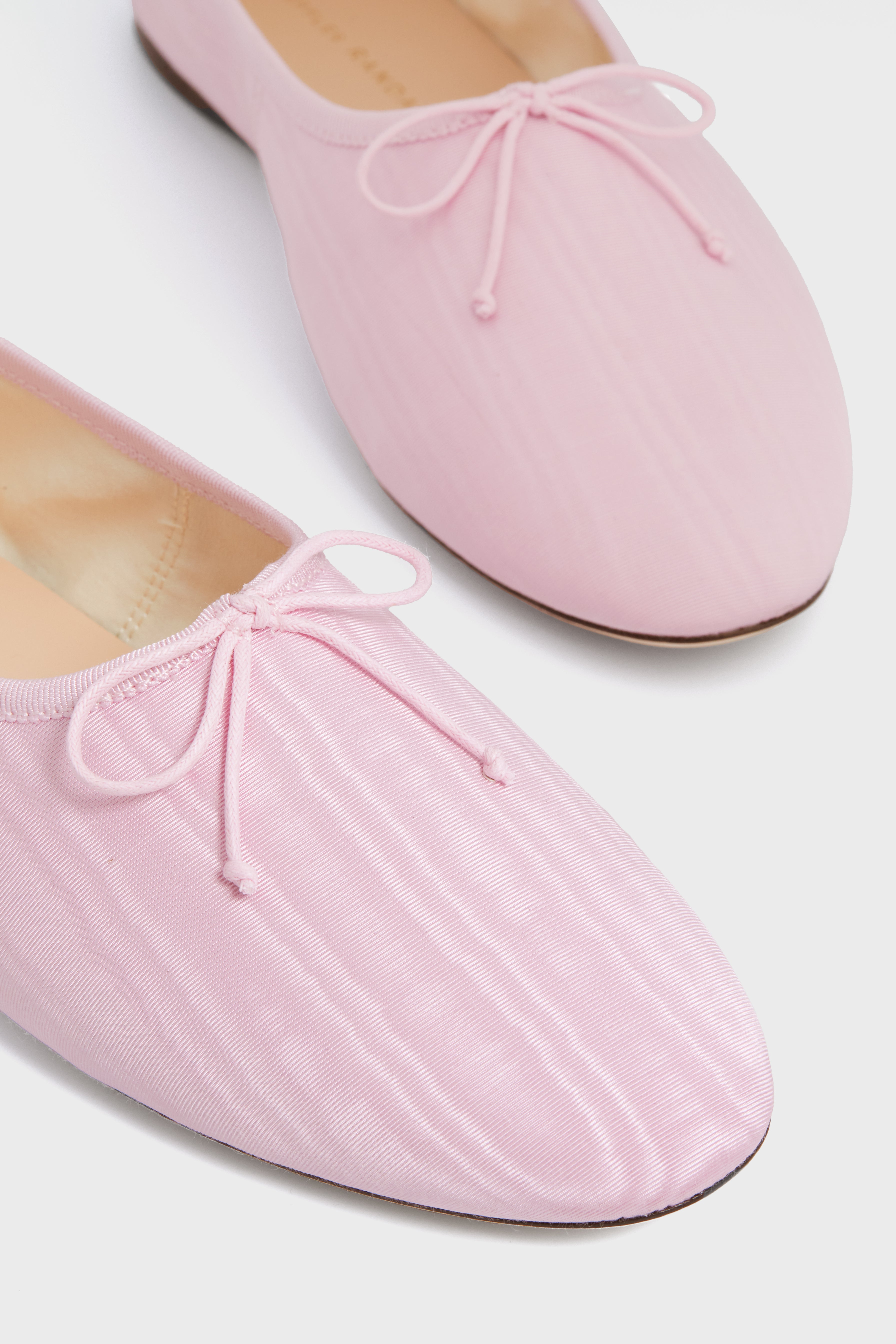 Powder Pink Moire Landon Flats-Beilave