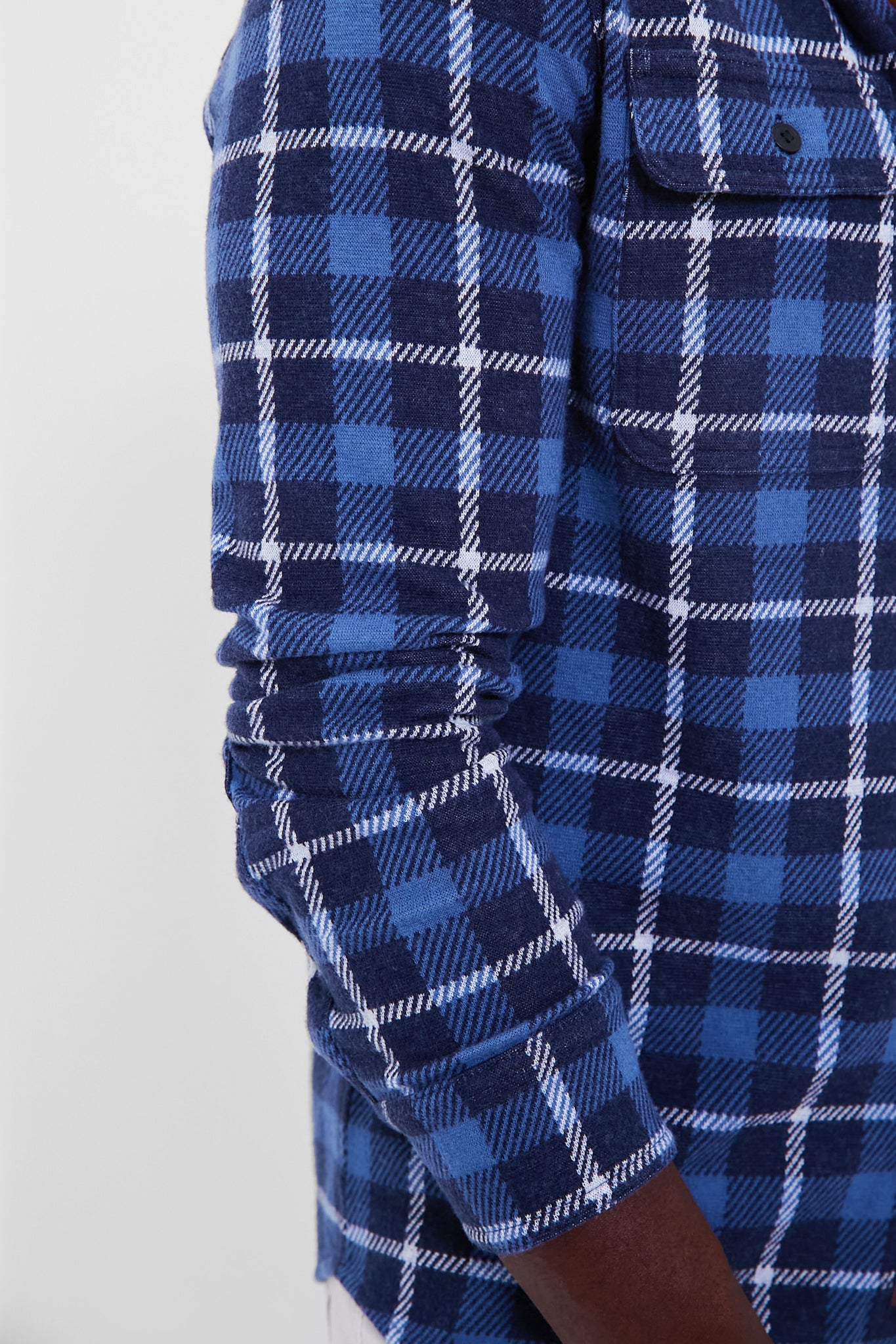 Blue Winds Plaid Legend Sweater Shirt-Beilave
