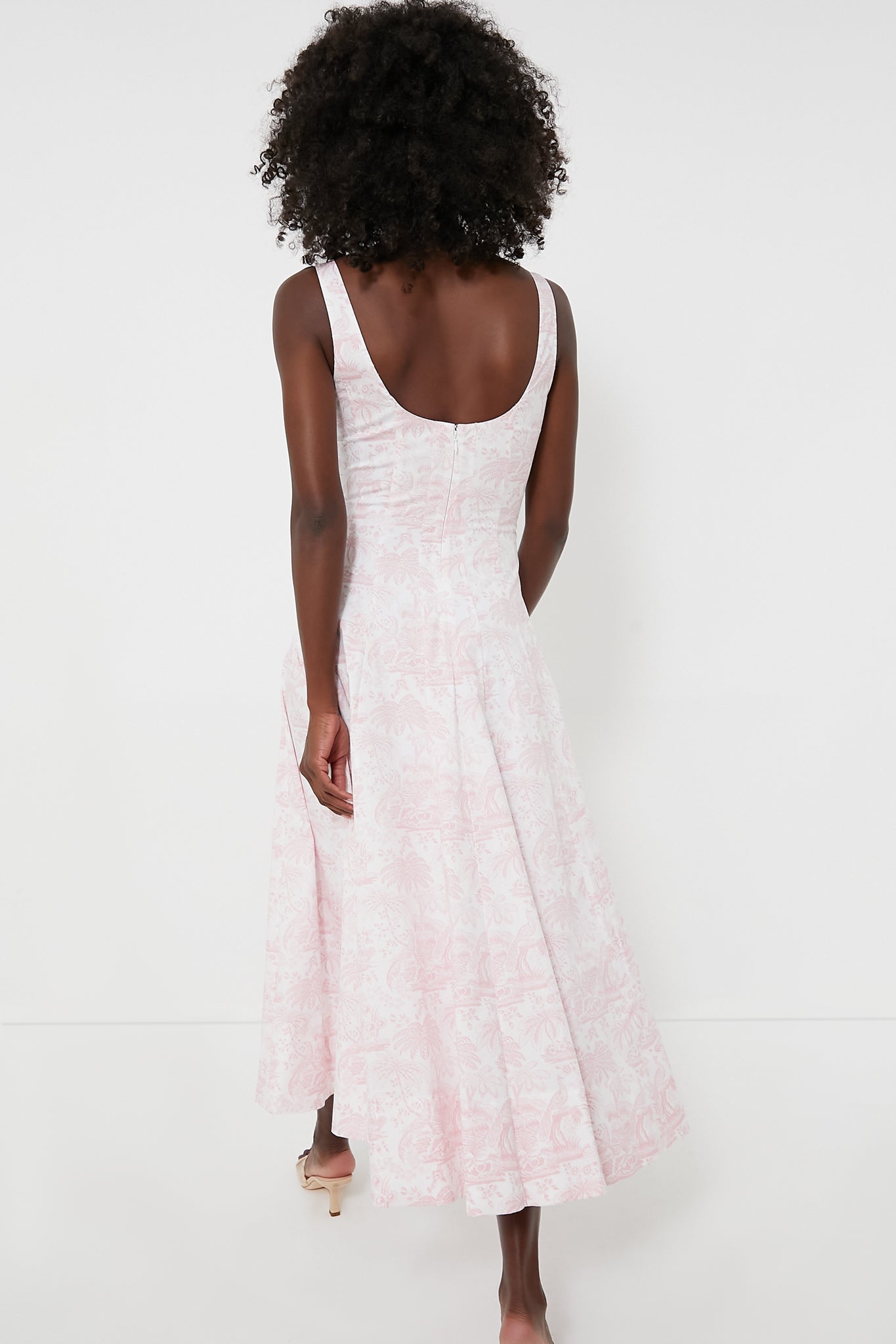 Cherry Blossom Toile Wells Dress-Beilave