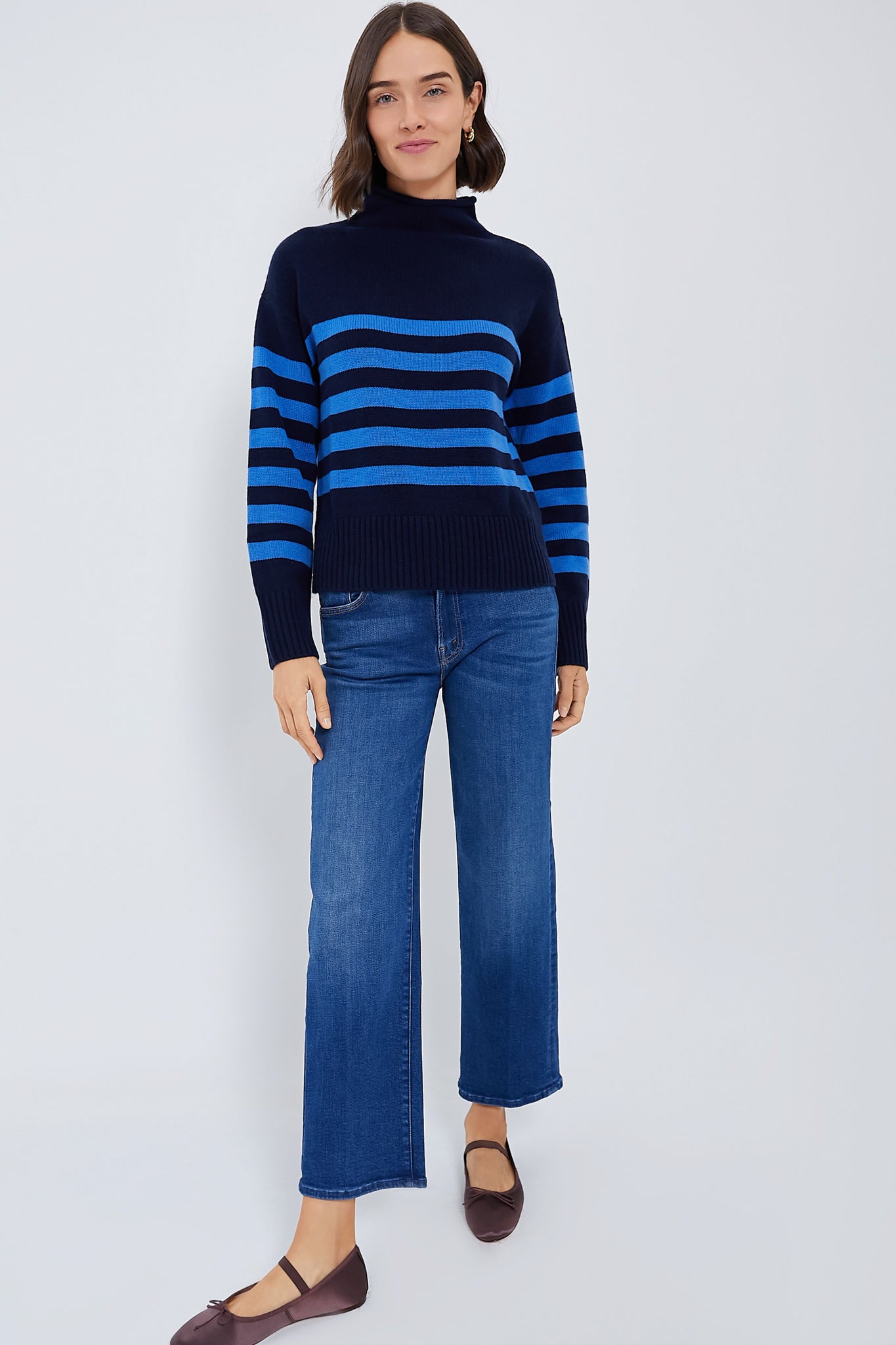 The Navy and Royal Blue Lucca Sweater-Beilave