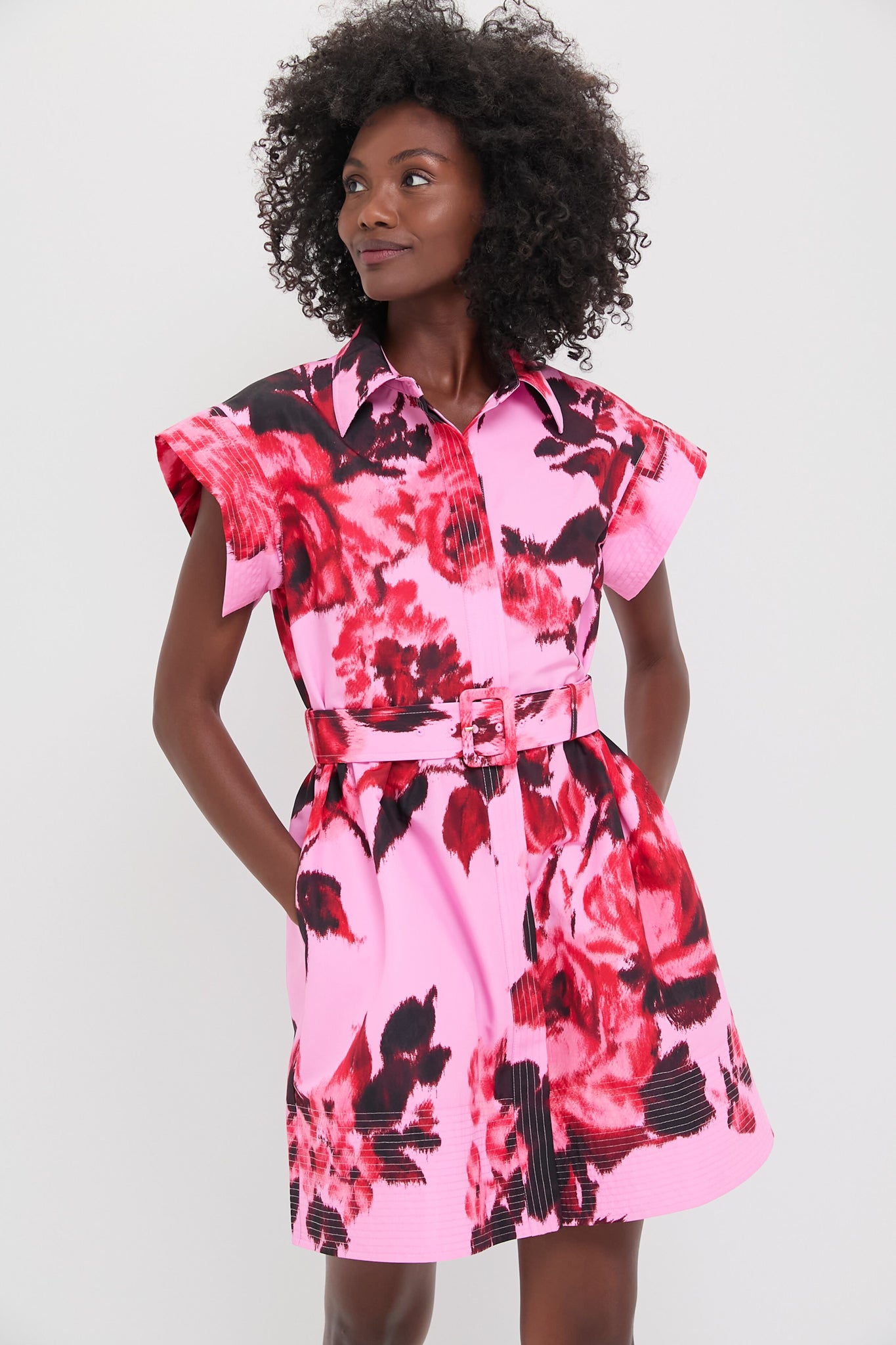 Cerise Blossom Mini Chloe Dress-Beilave
