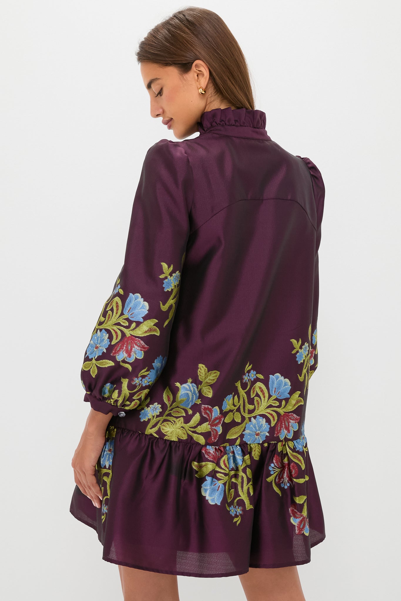 Winetasting Dianthus Jacquard Palmerston Dress-Beilave