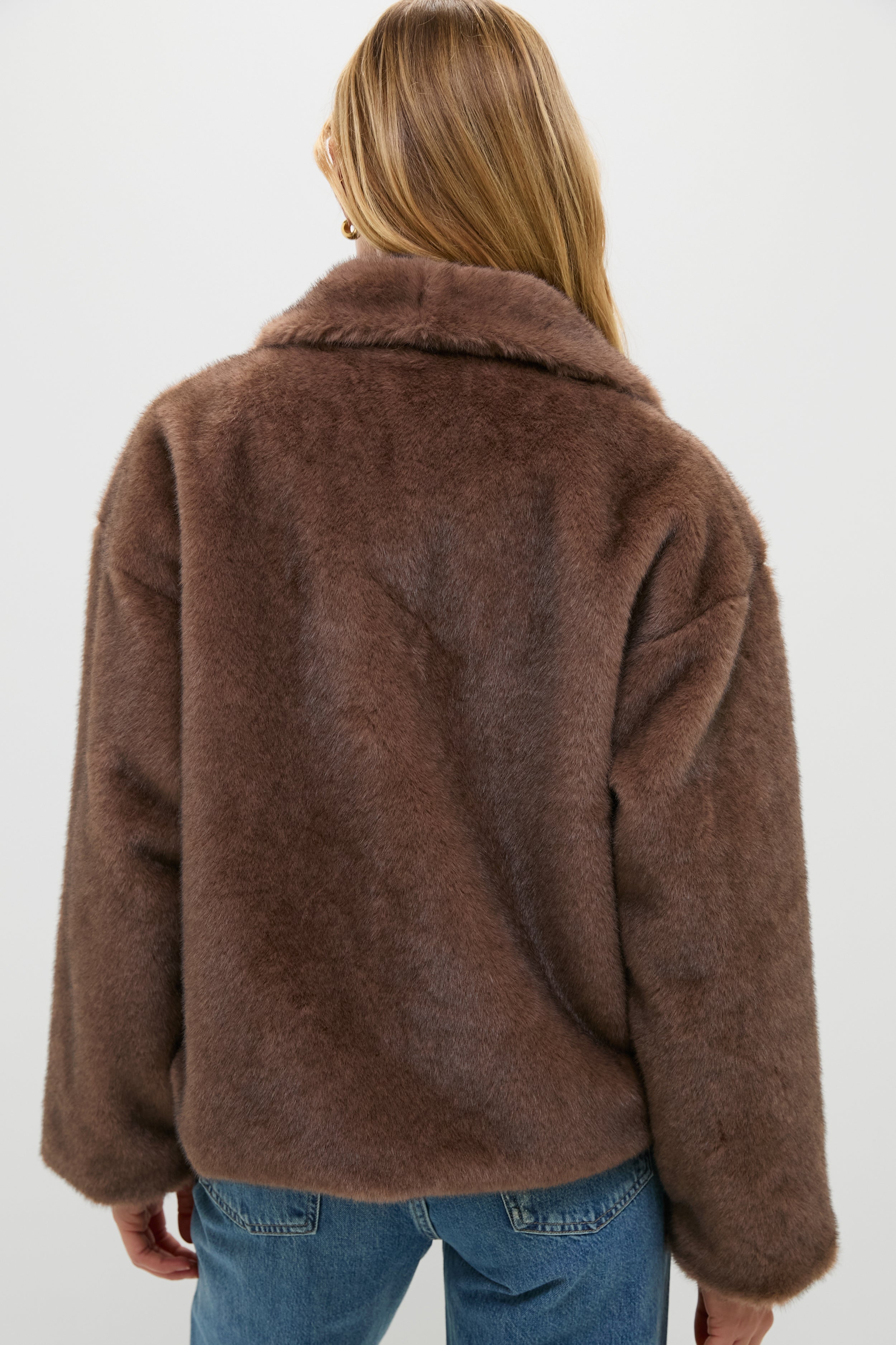 Brown Faux Fur Haddon Jacket-Beilave