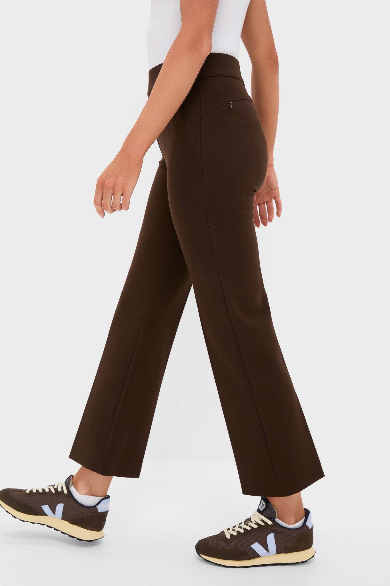 Chocolate Brown 28 Inch Compression September Pant-Beilave