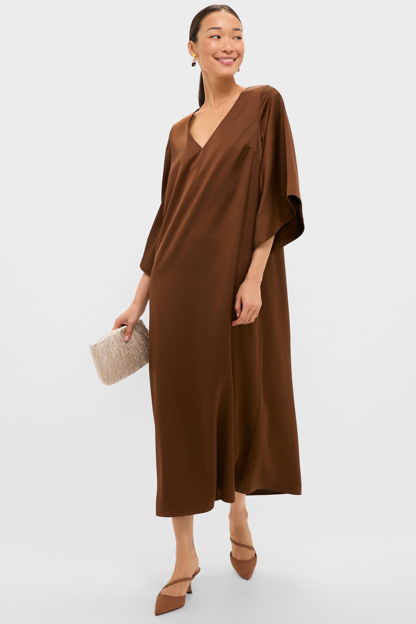 Chestnut Moire Mimi Heels-Beilave