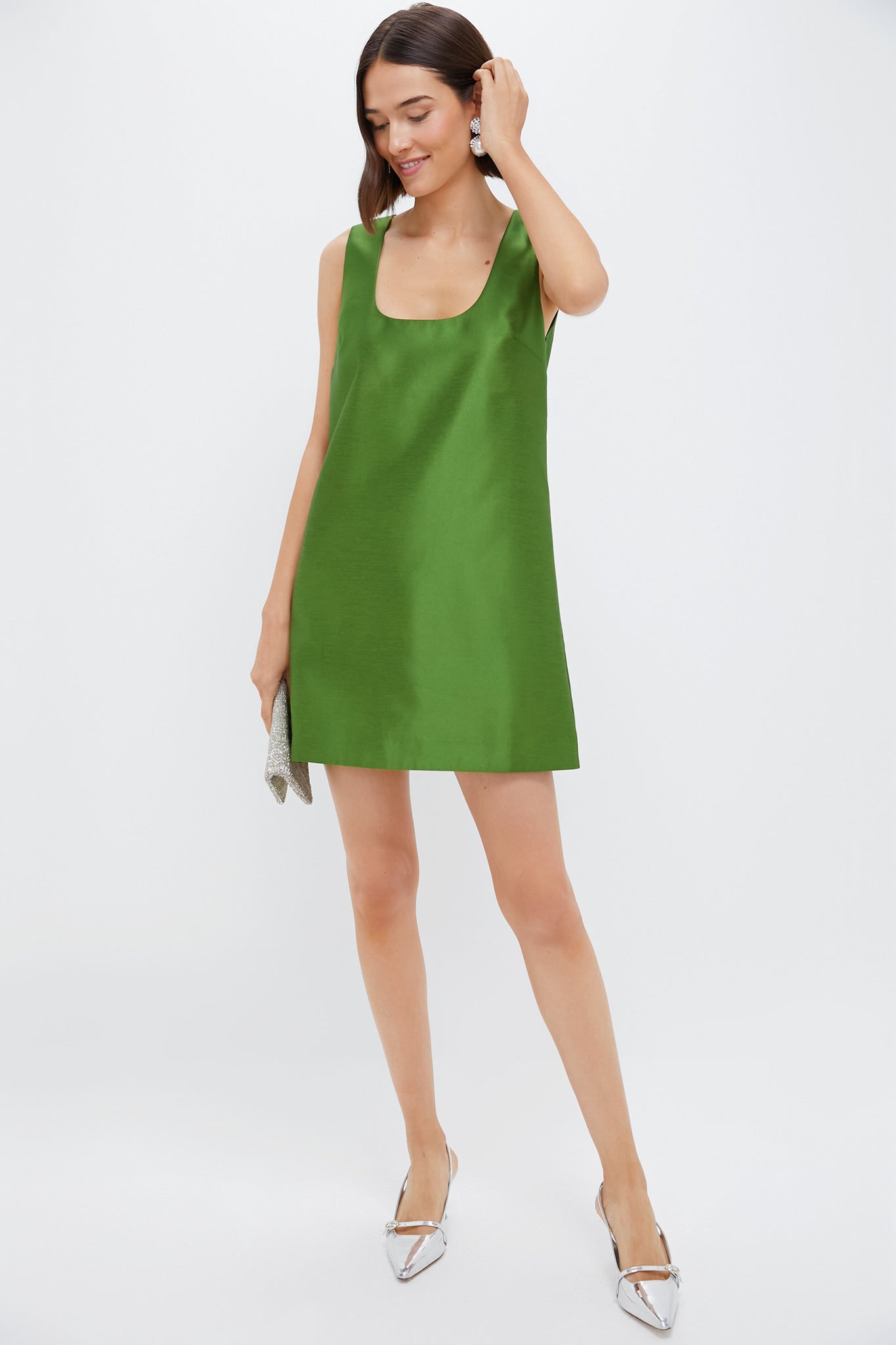 Green Dupioni Mollie Dress-Beilave