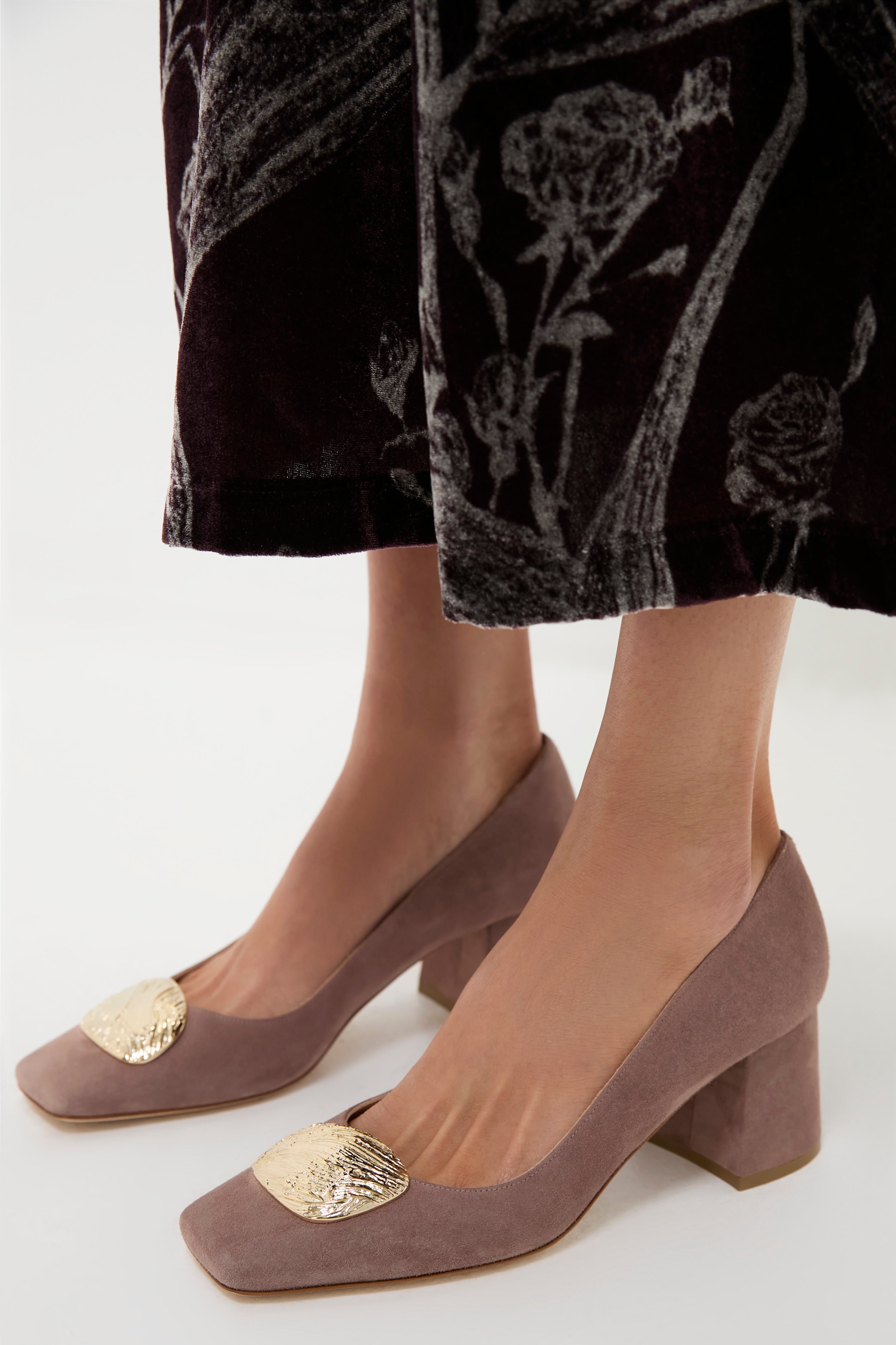 Greige Suede Naxos Heels-Beilave