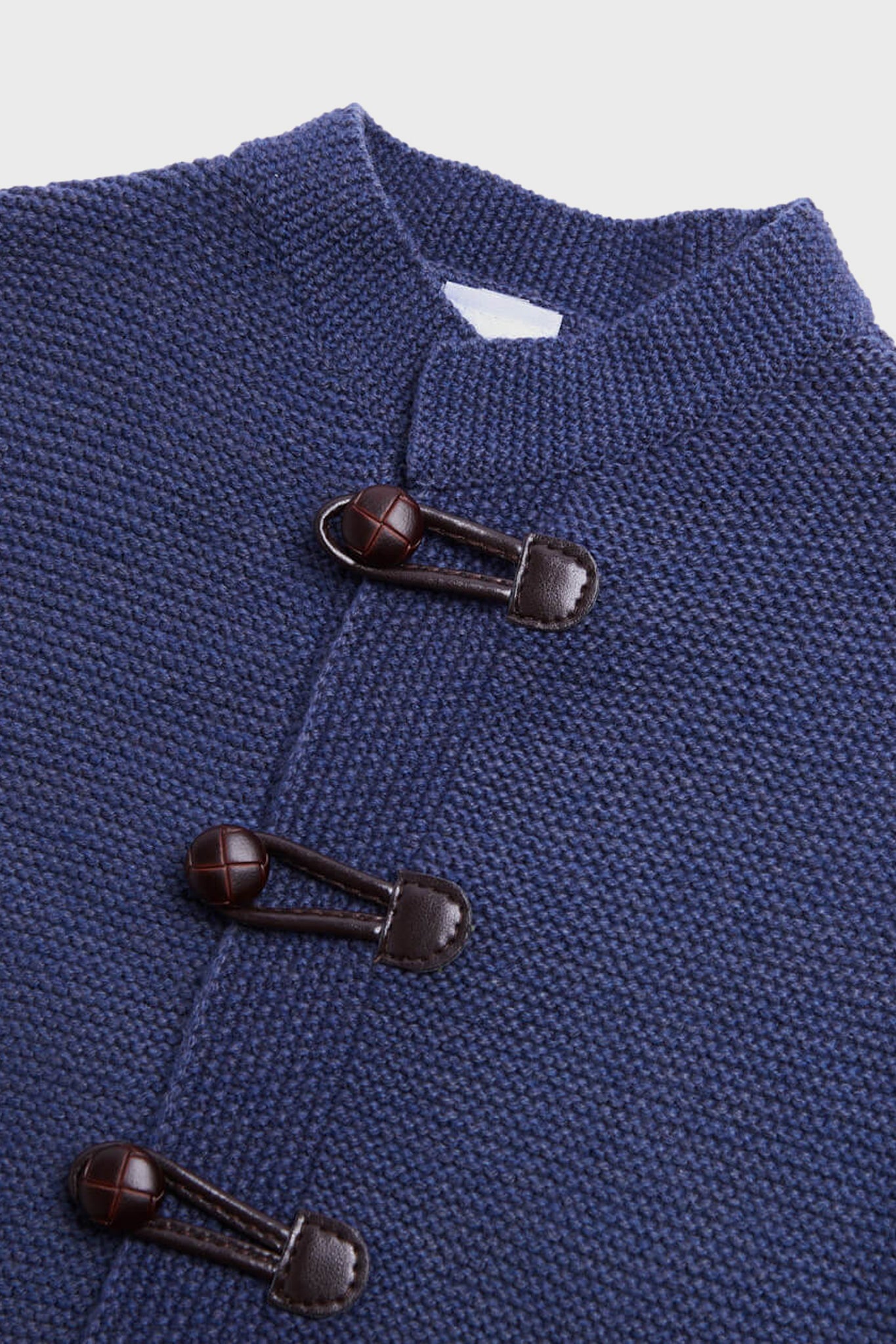 Toggle Fastening Knitted Cardigan in Blue-Beilave