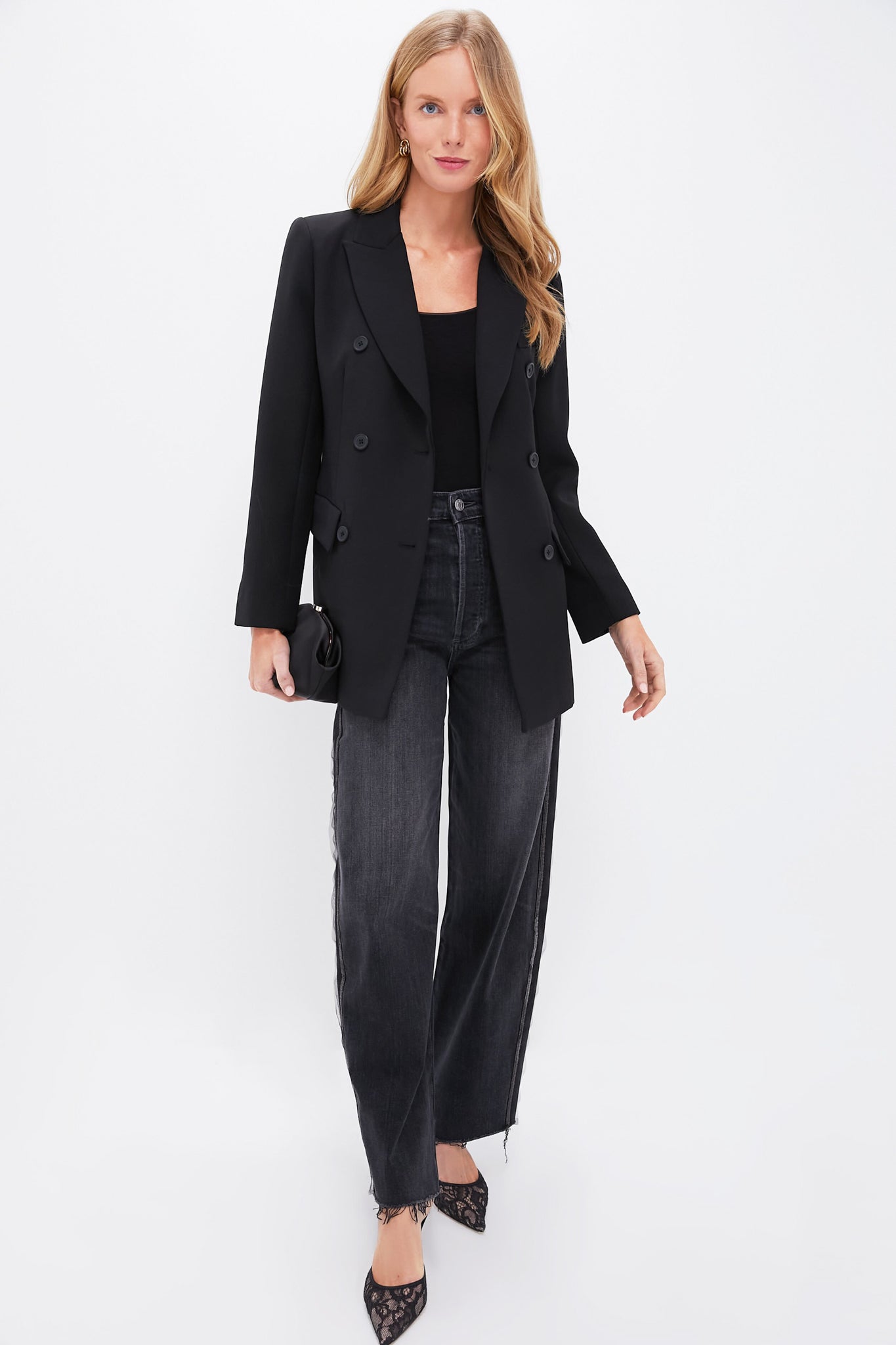 Vintage Charcoal Beaded Tux Stripe Nomad Jean-Beilave