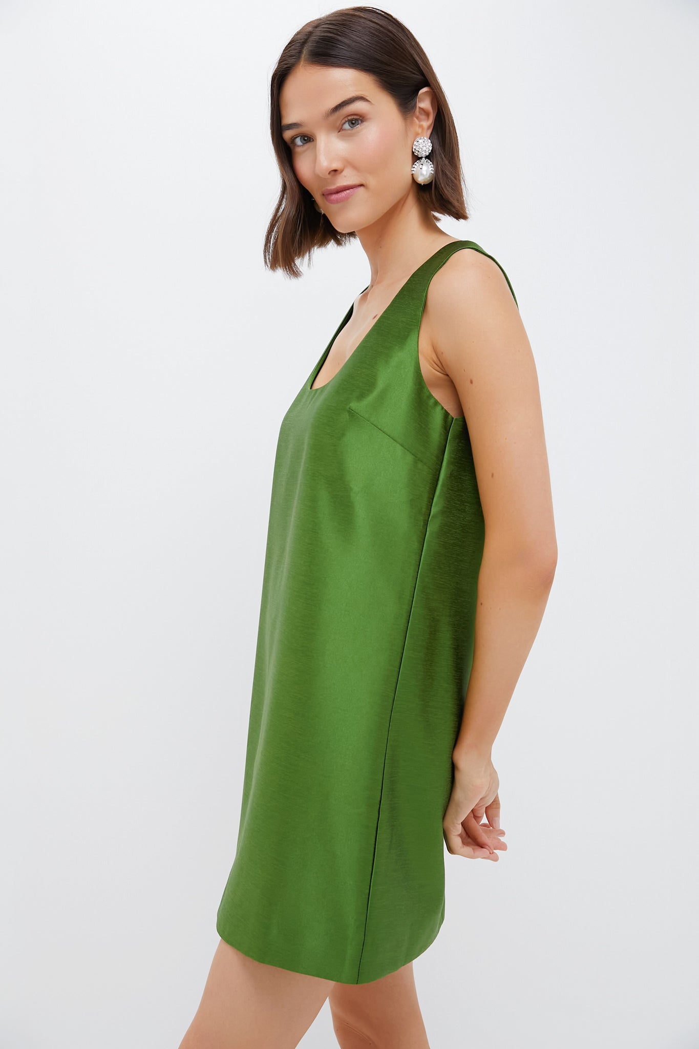 Green Dupioni Mollie Dress-Beilave