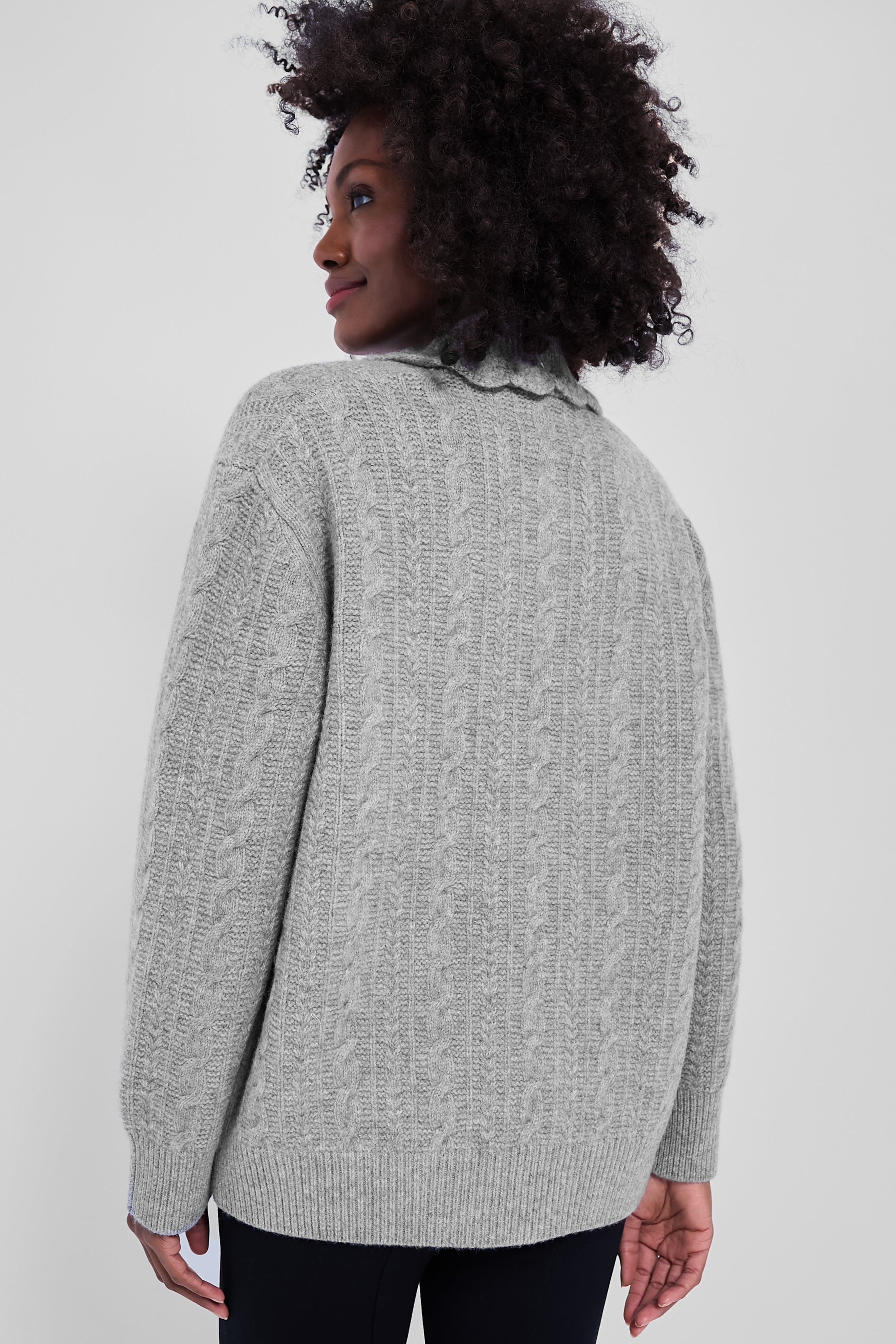 Grey Mariella Knit Longsleeve Cardigan-Beilave