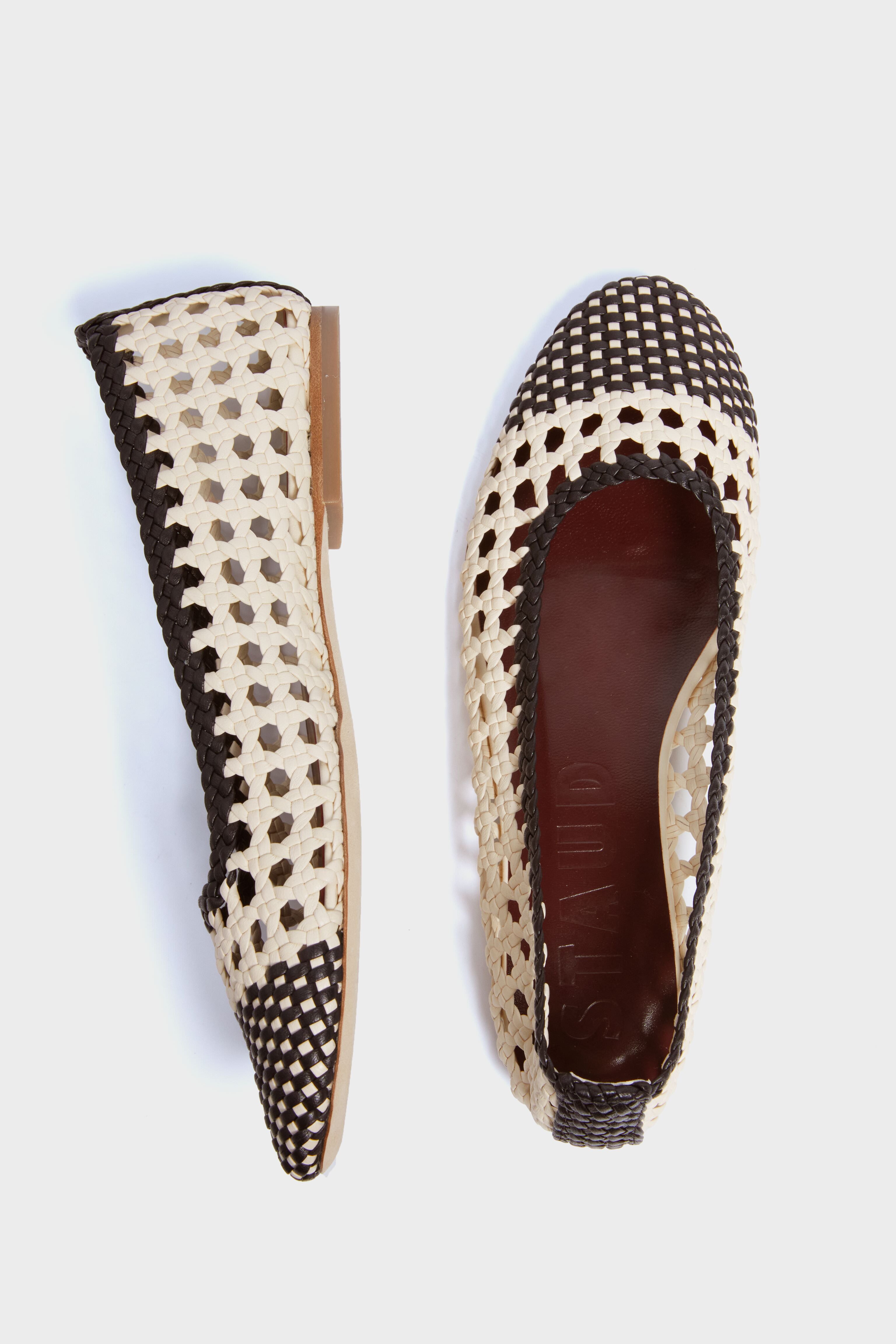 Cream and Black Nell Crochet Ballerina-Beilave