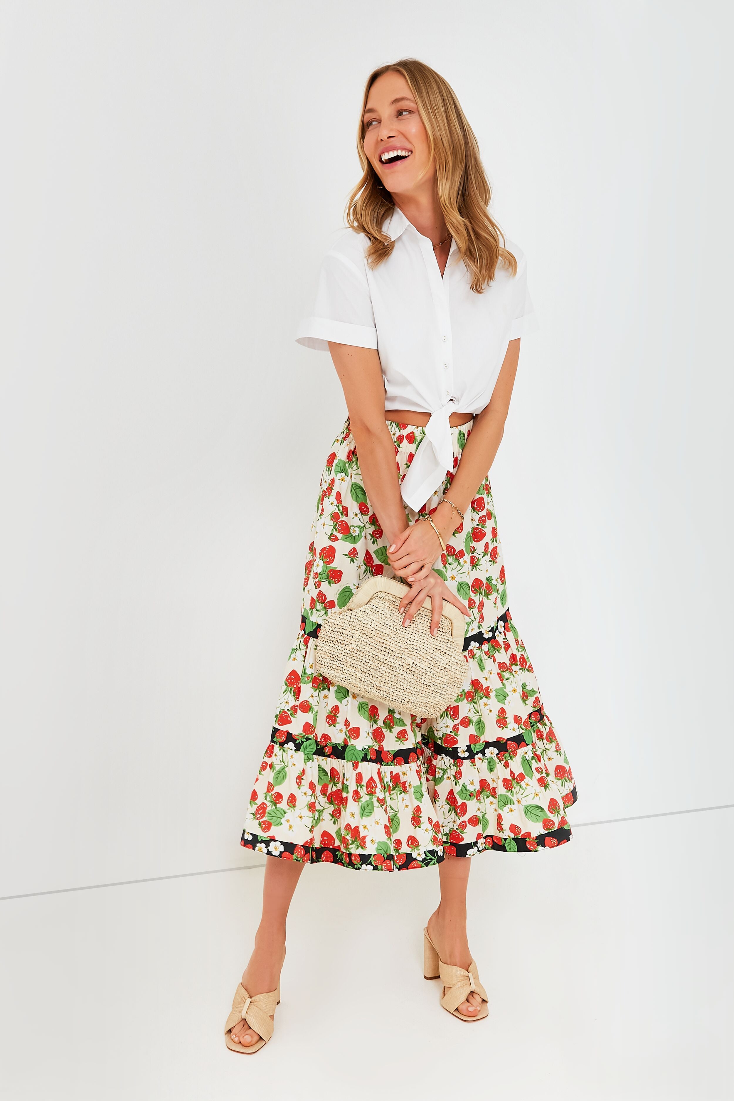 Wild Strawberry Combo Chase Skirt-Beilave