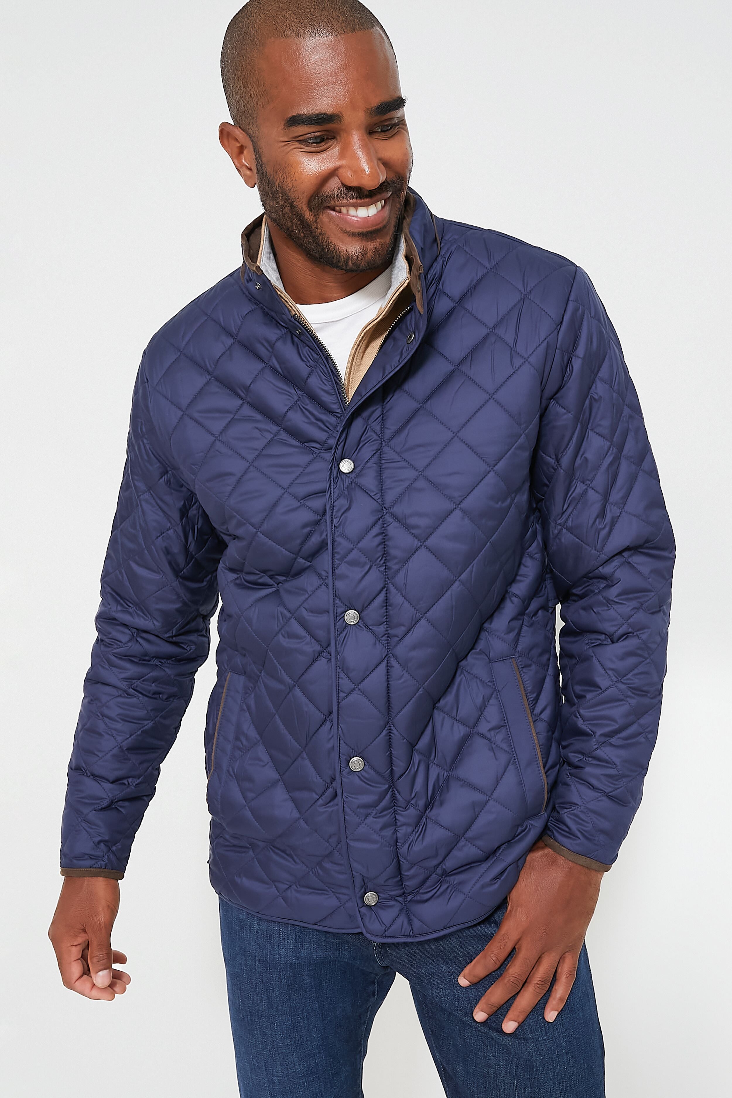 Navy Suffolk Quilted Travel Coat-Beilave