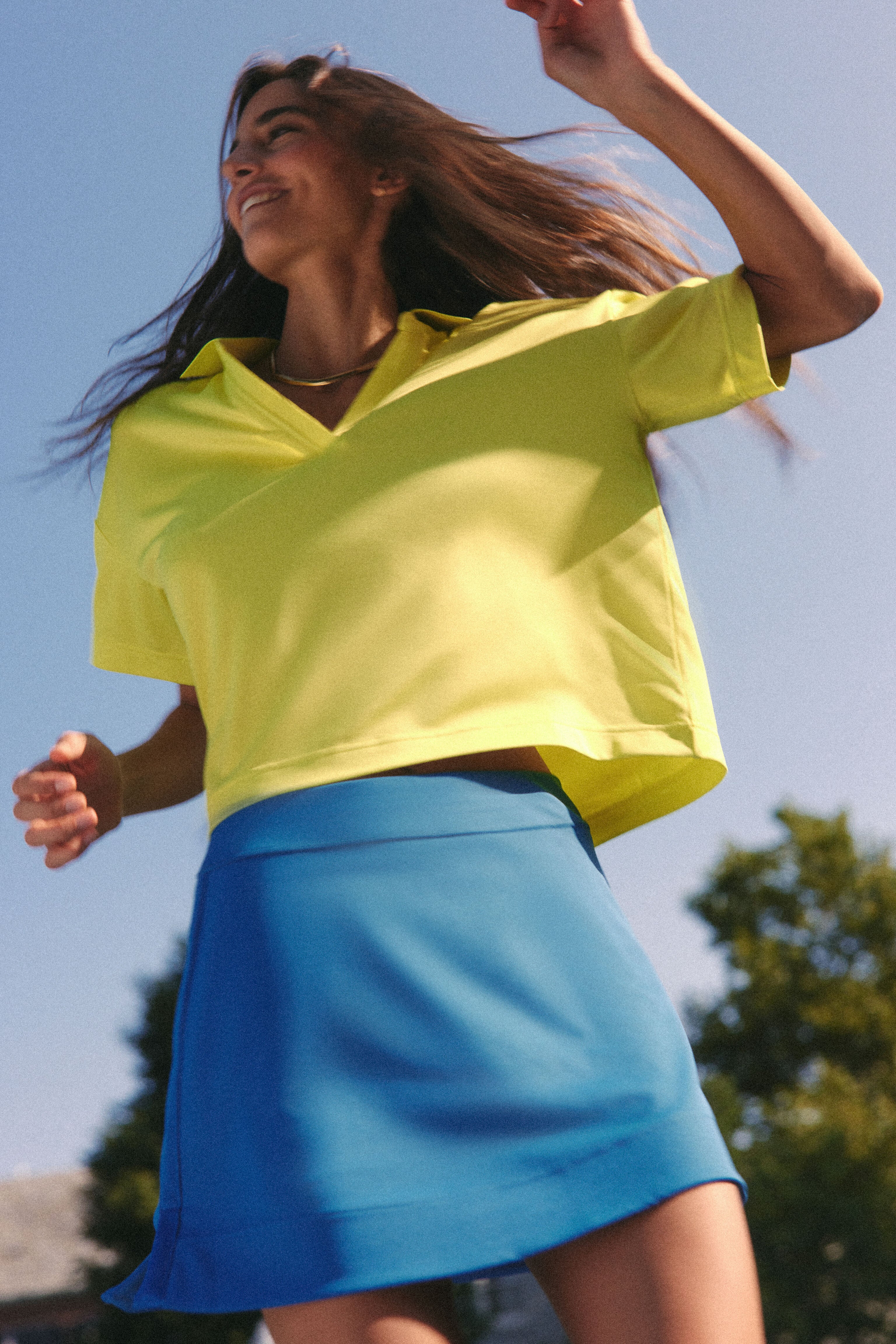 Citron Cropped Caroline Polo-Beilave