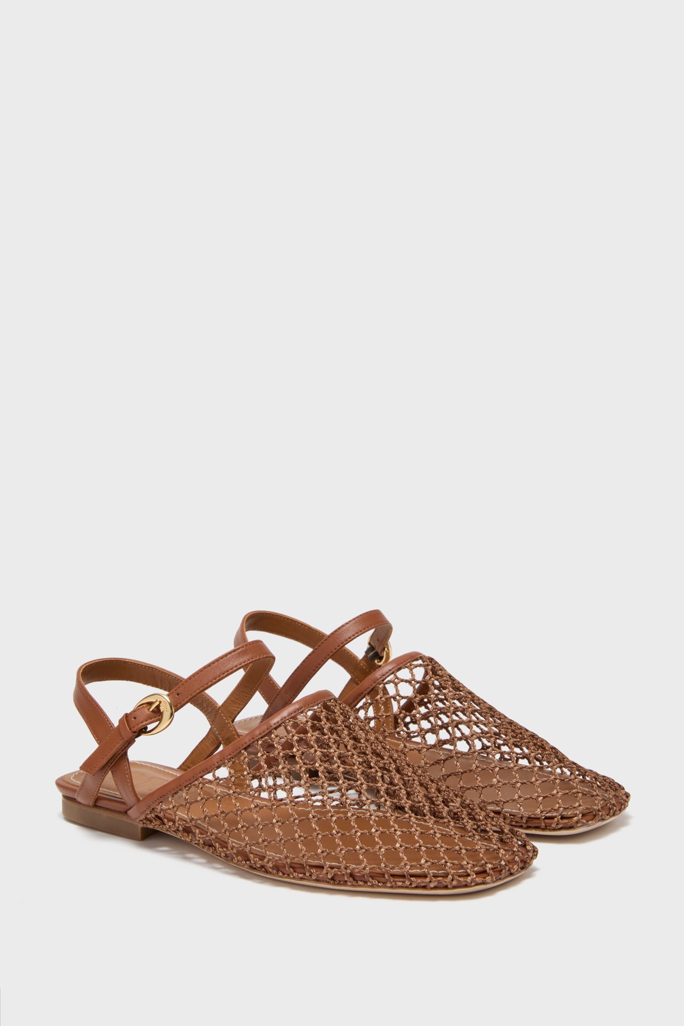 Tan Netting Rete Sandal-Beilave