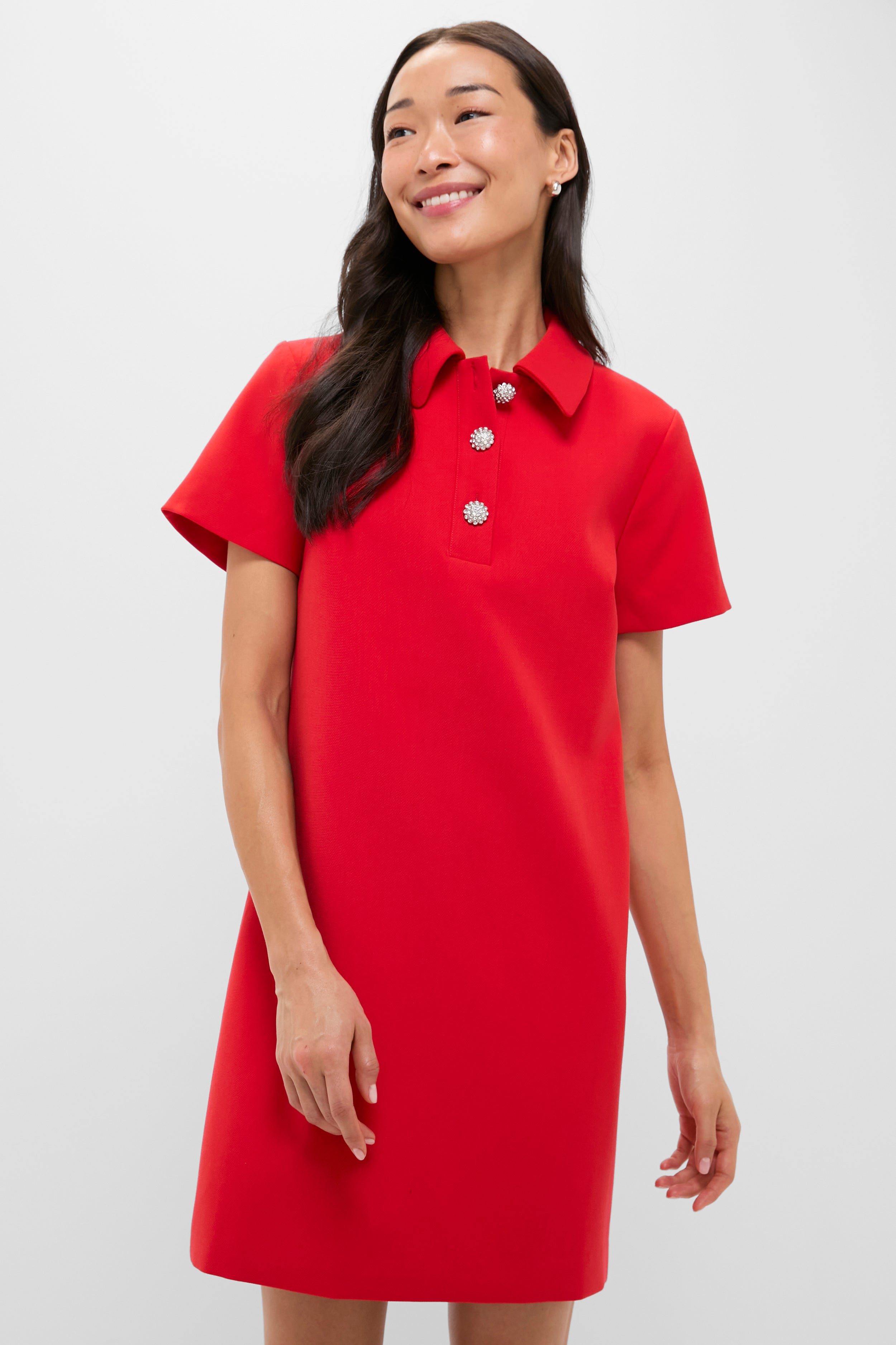 Red Crepe Helen Dress-Beilave
