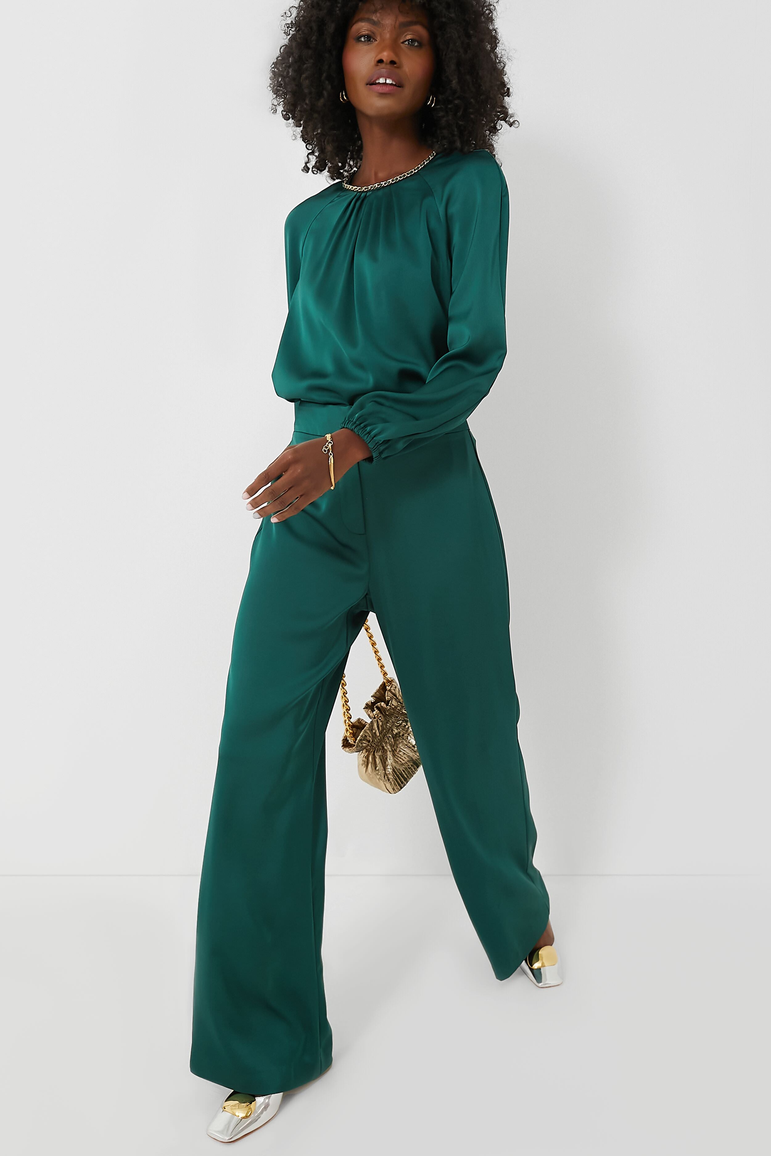 Rainforest Green Erin Pants-Beilave