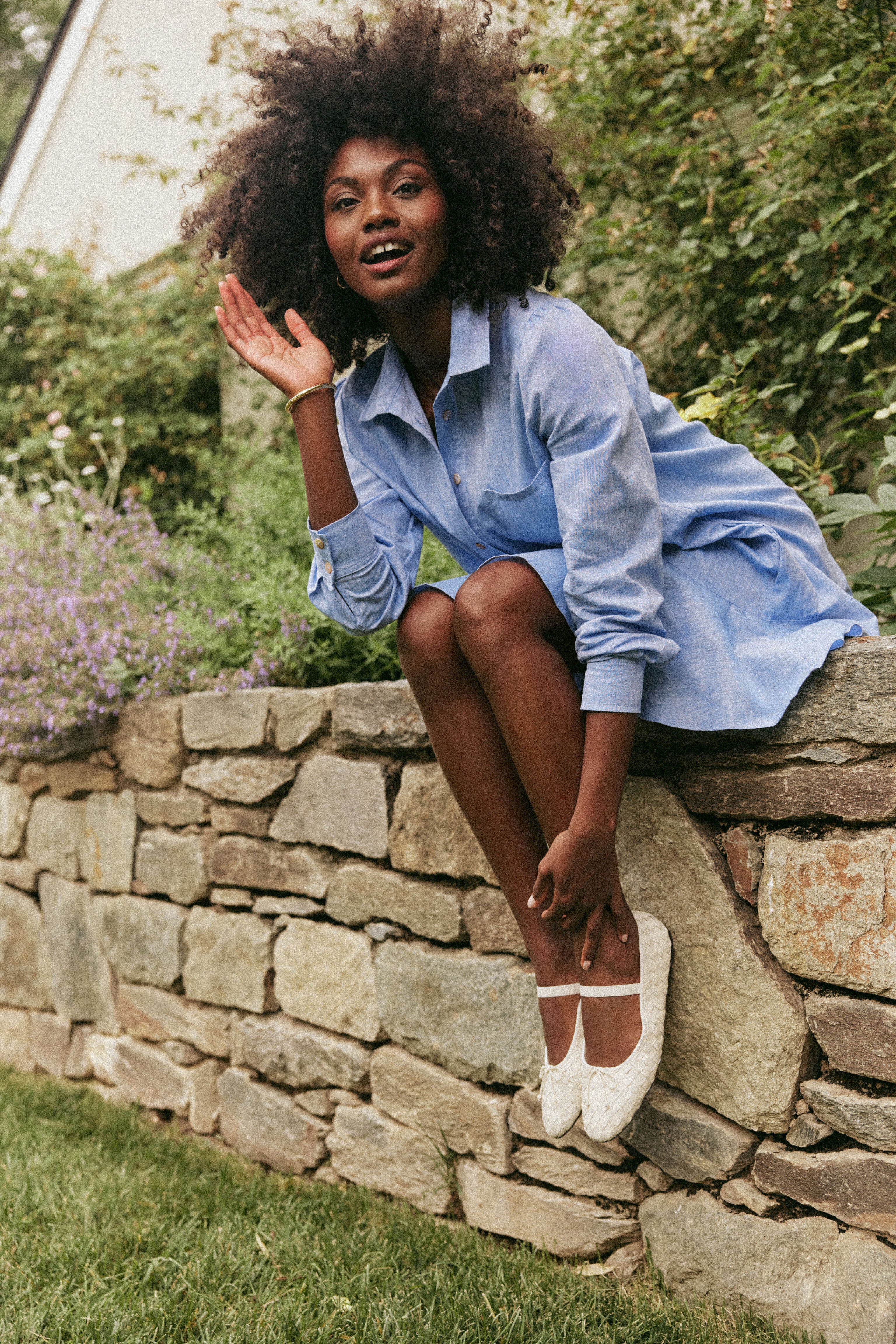 Cream Woven Leather Leonie Flats-Beilave