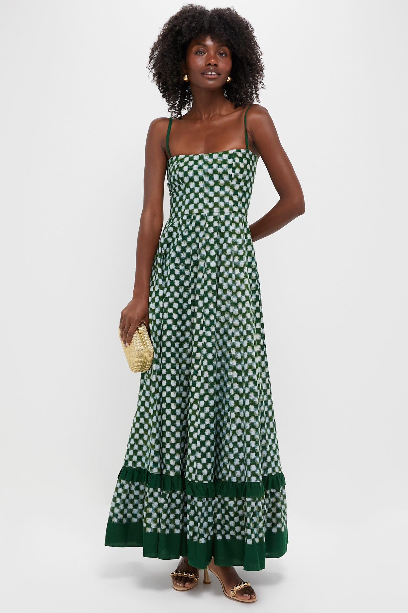 Green Checkmate Dress-Beilave