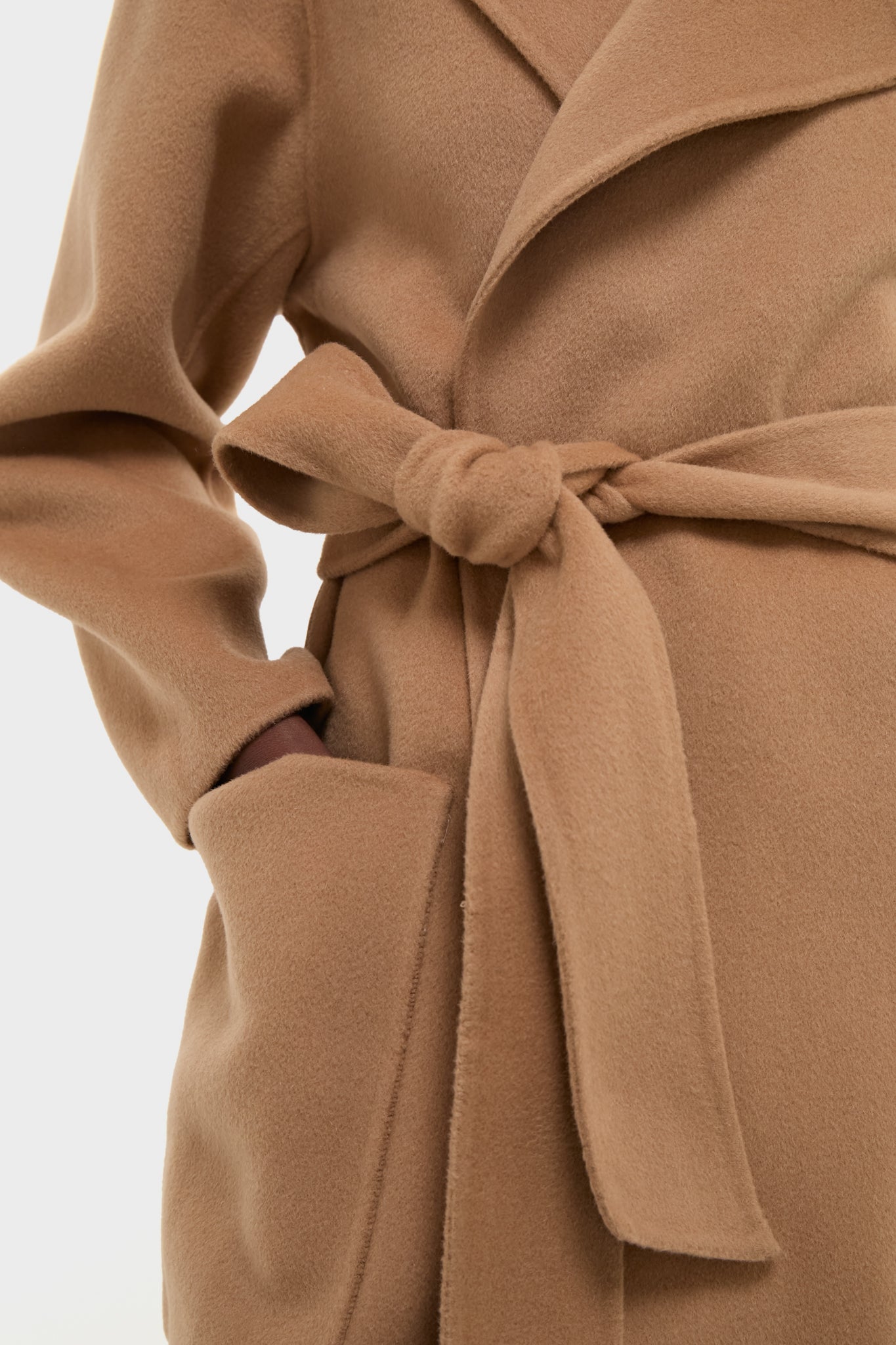 Camel Wool Trinity Coat-Beilave