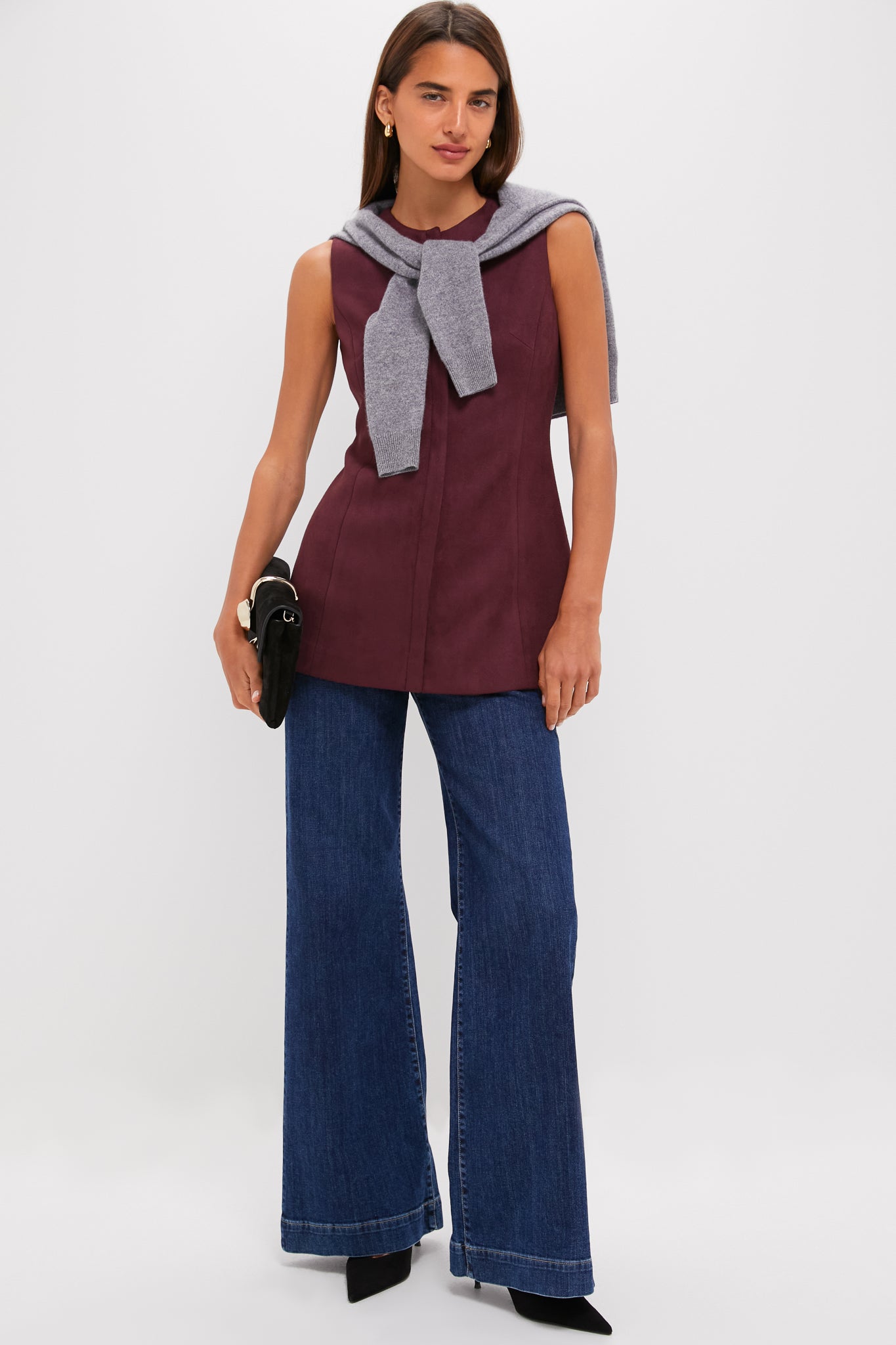 Winetasting Vegan Suede Rhoda Tunic Top-Beilave