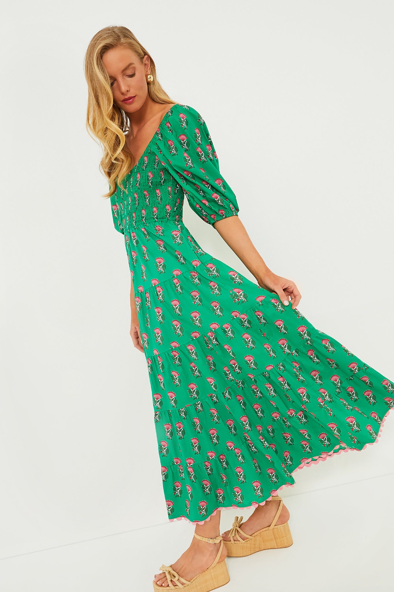 Parakeet Blossom Angelina Dress-Beilave