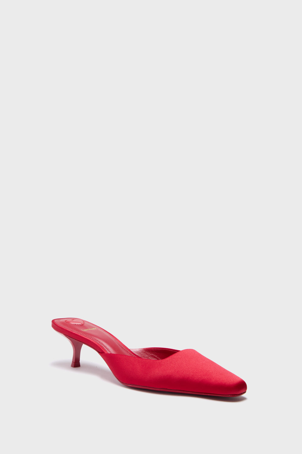 Cherry Satin Amal Mules-Beilave