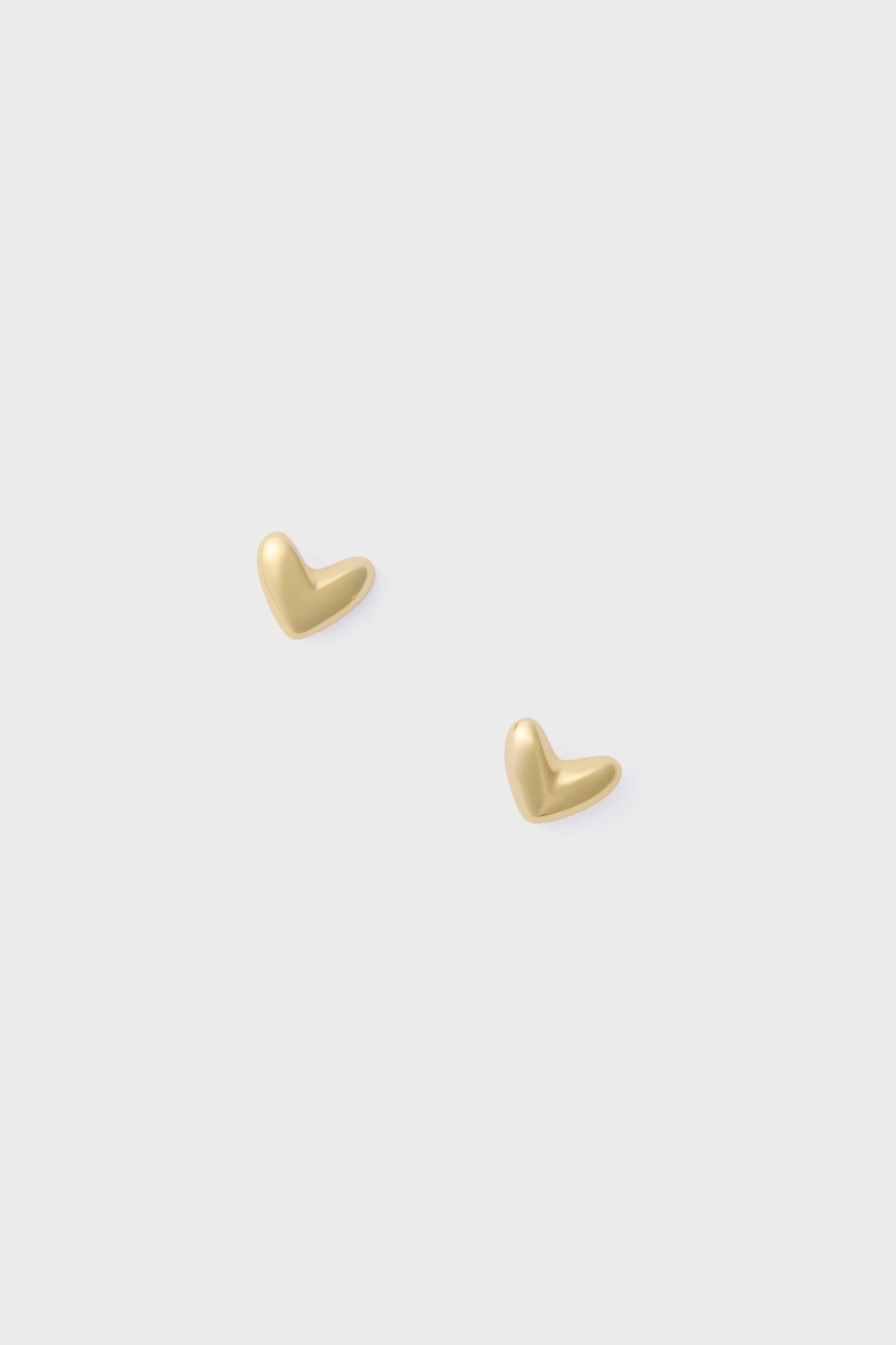 Gold Heart Studs-Beilave