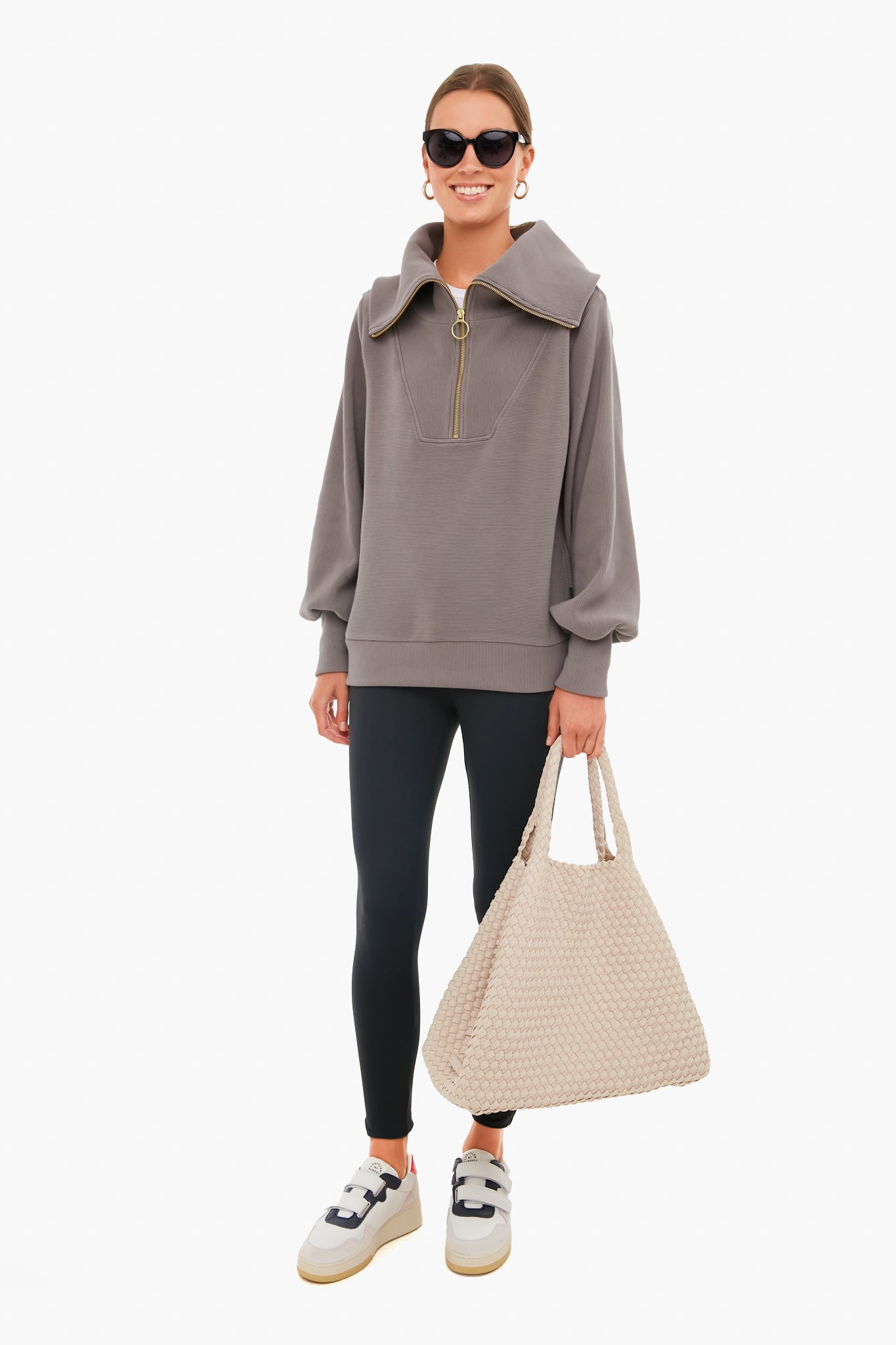 Deep Charcoal Vine Half Zip-Beilave