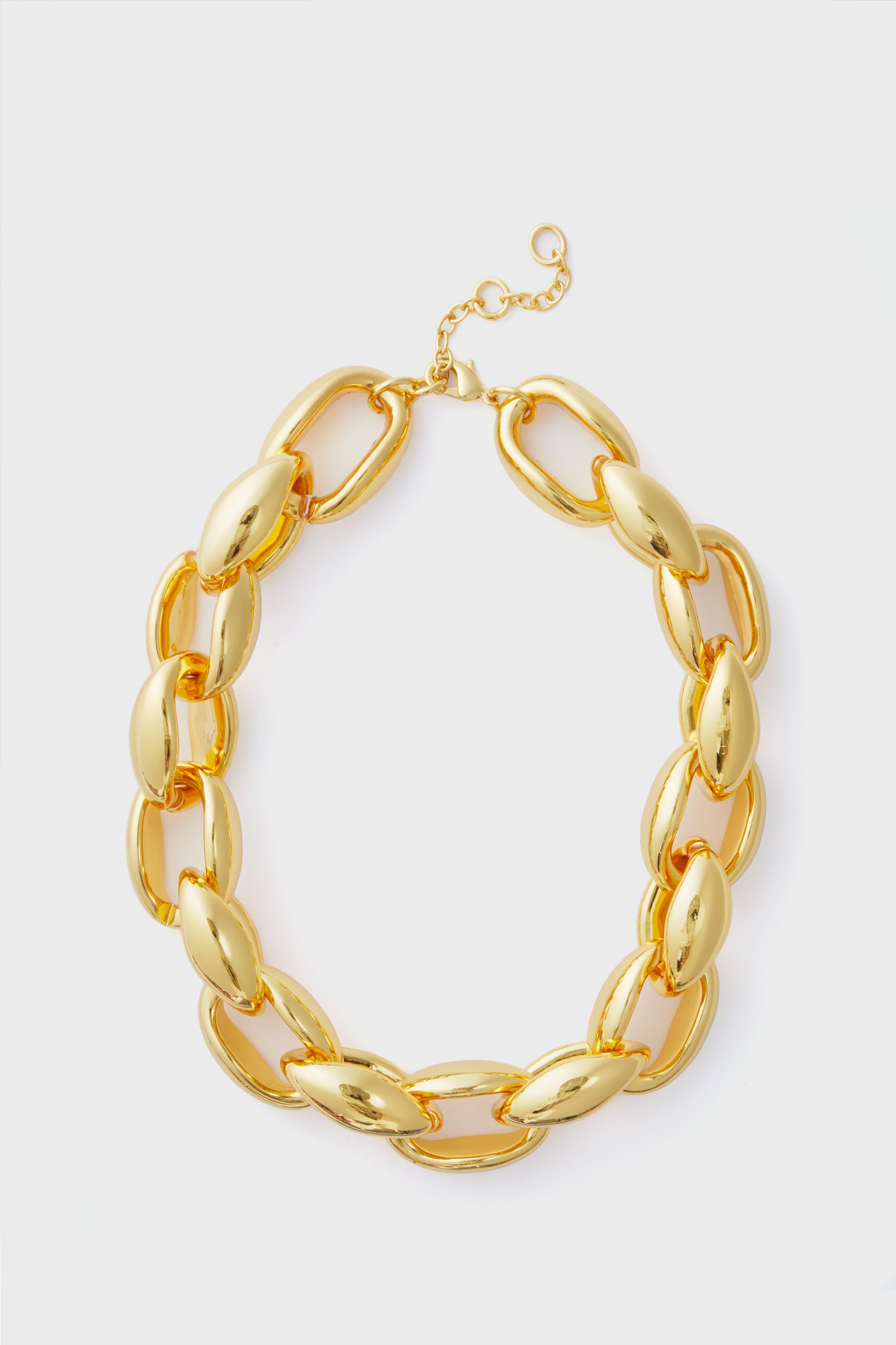 Gold Hendrix Chunky Chain Necklace-Beilave