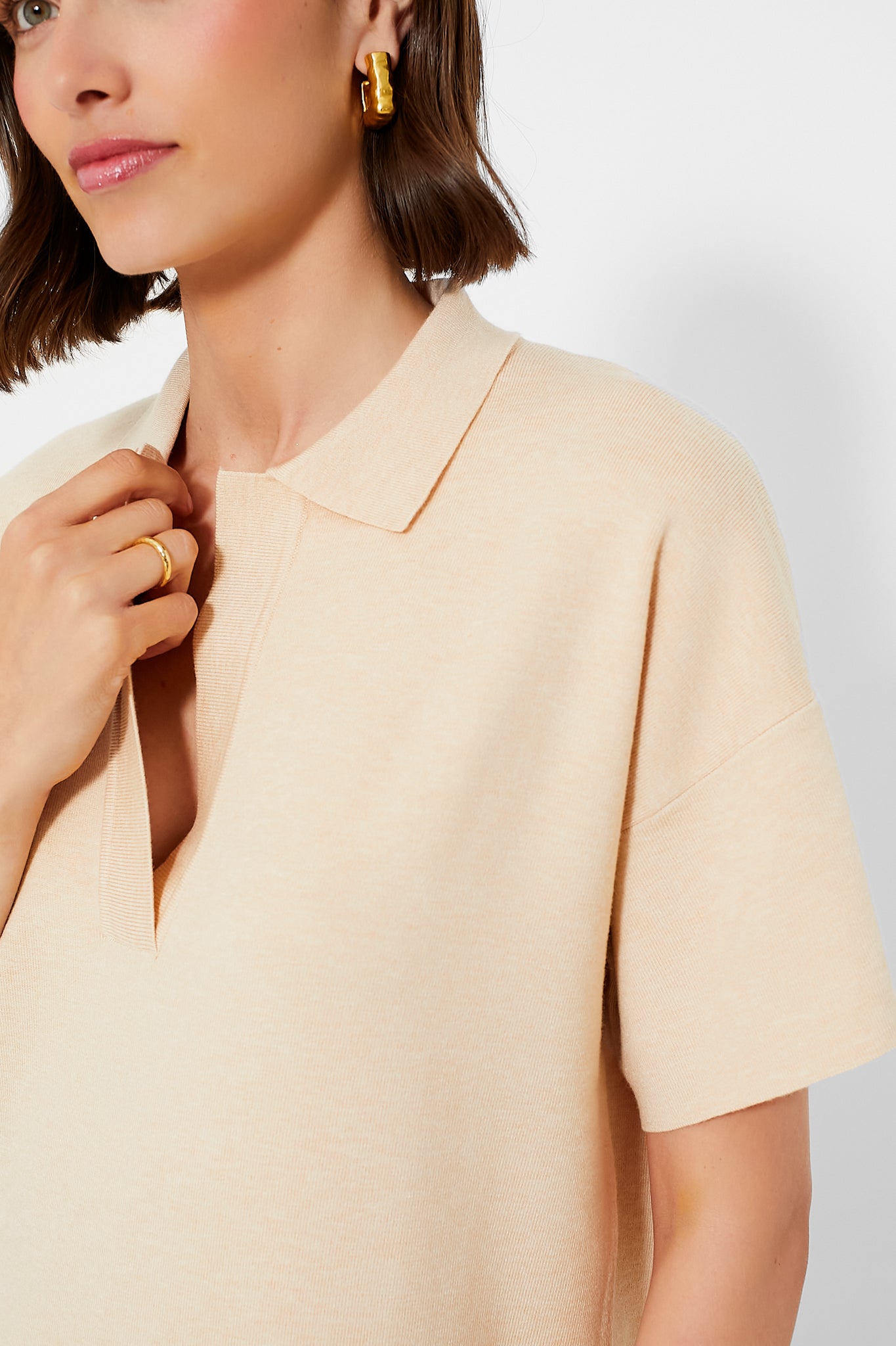 Tan Channing Polo Midi Dress-Beilave