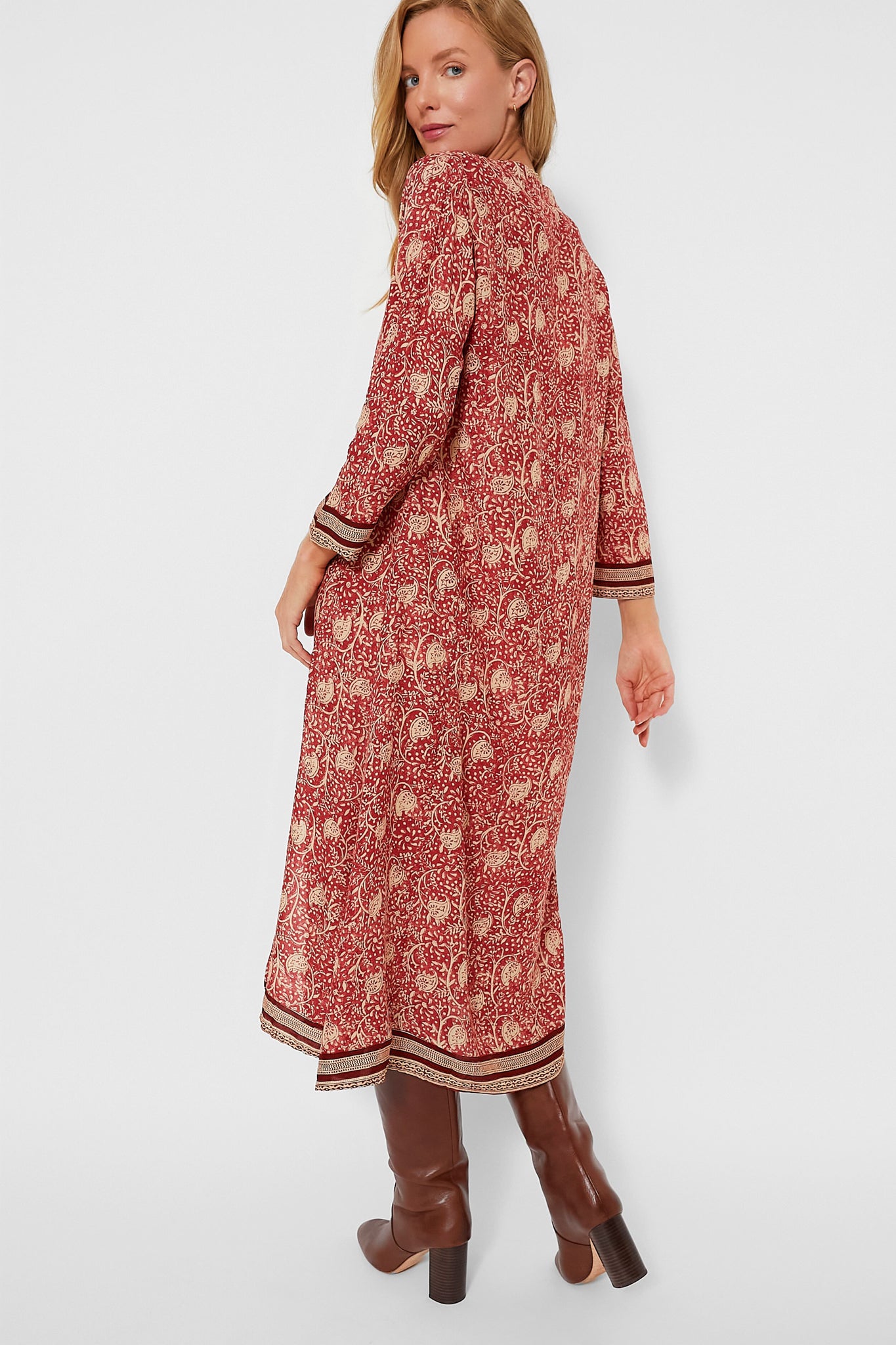 Water Lily Terracotta Isobel Dress-Beilave